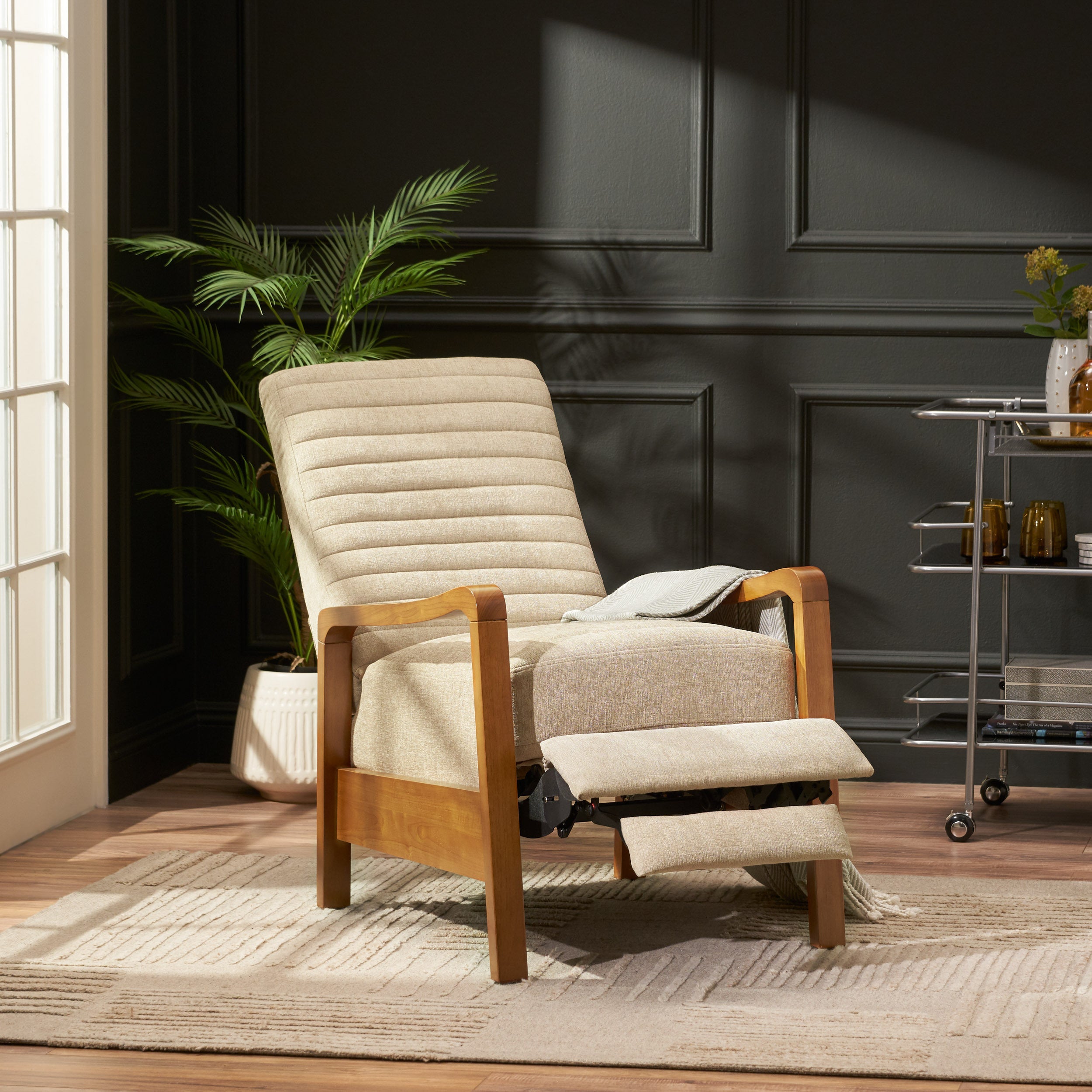 Mid-Century Modern Manual Club Recliner