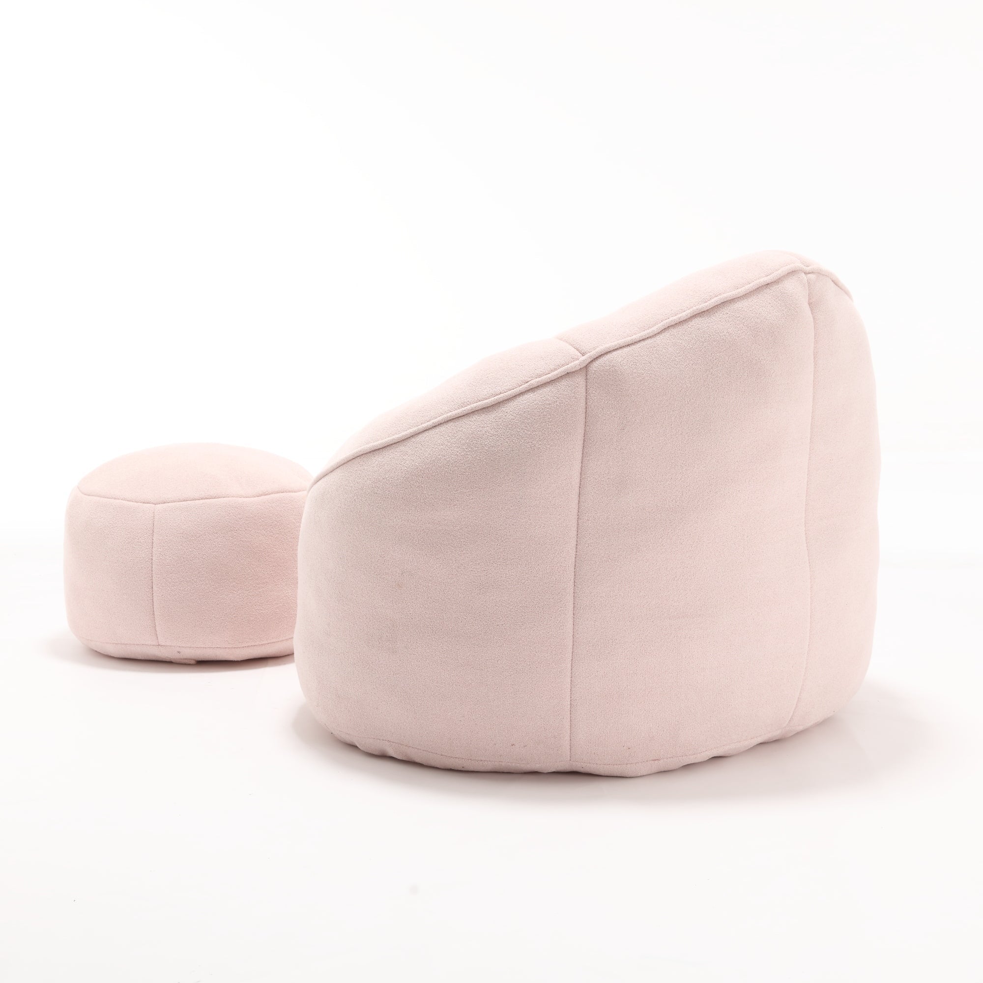 Bean Bag Sofa Chair with High-Pressure Foam and Footrest