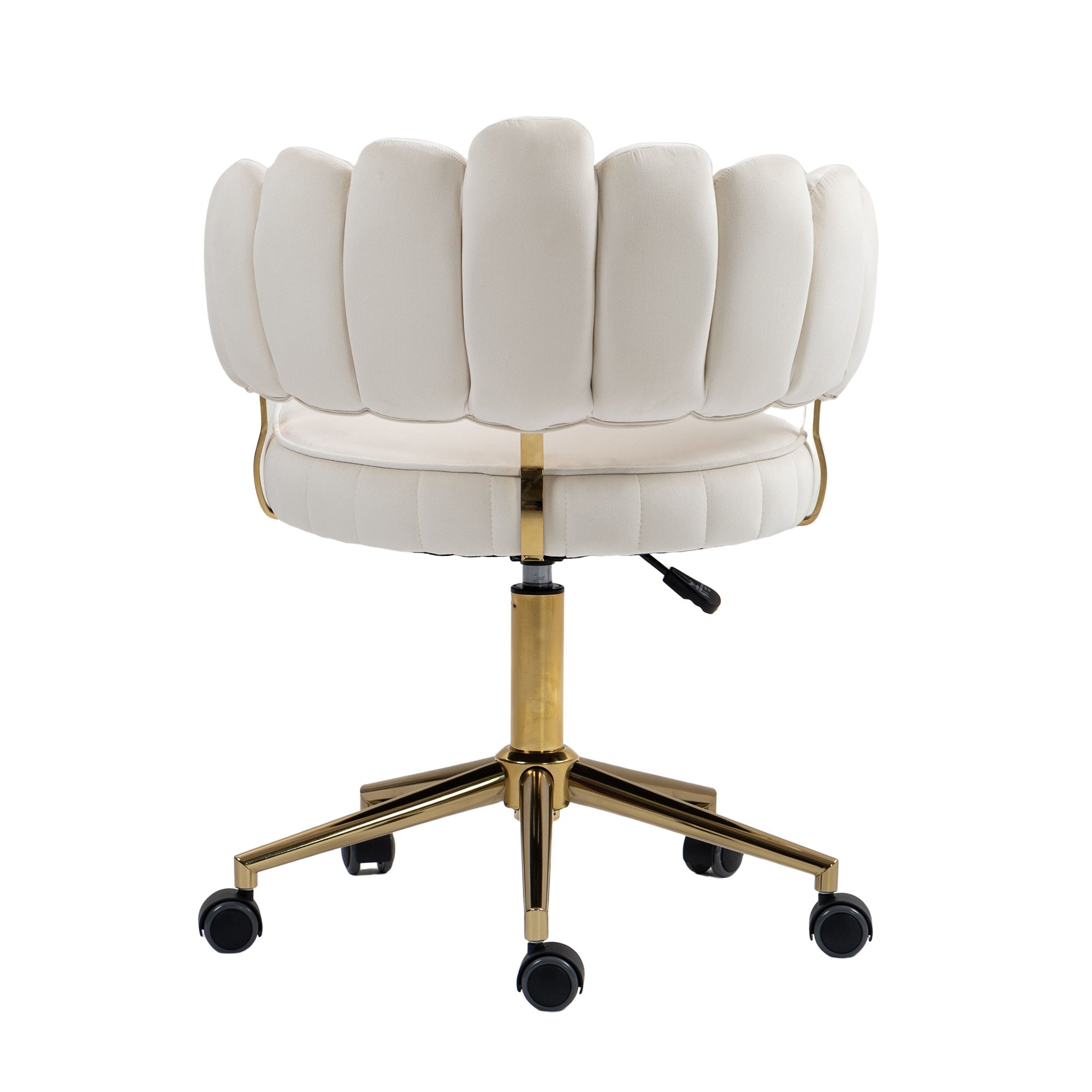 Modern Velvet Home Office Desk Chair with Adjustable Height and Swivel Wheels