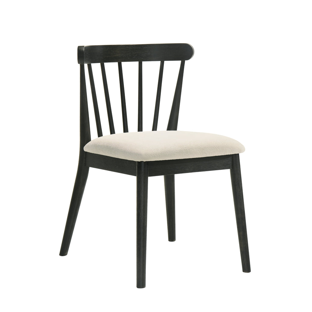Modern Spindle Back Dining Chairs, Set of 2