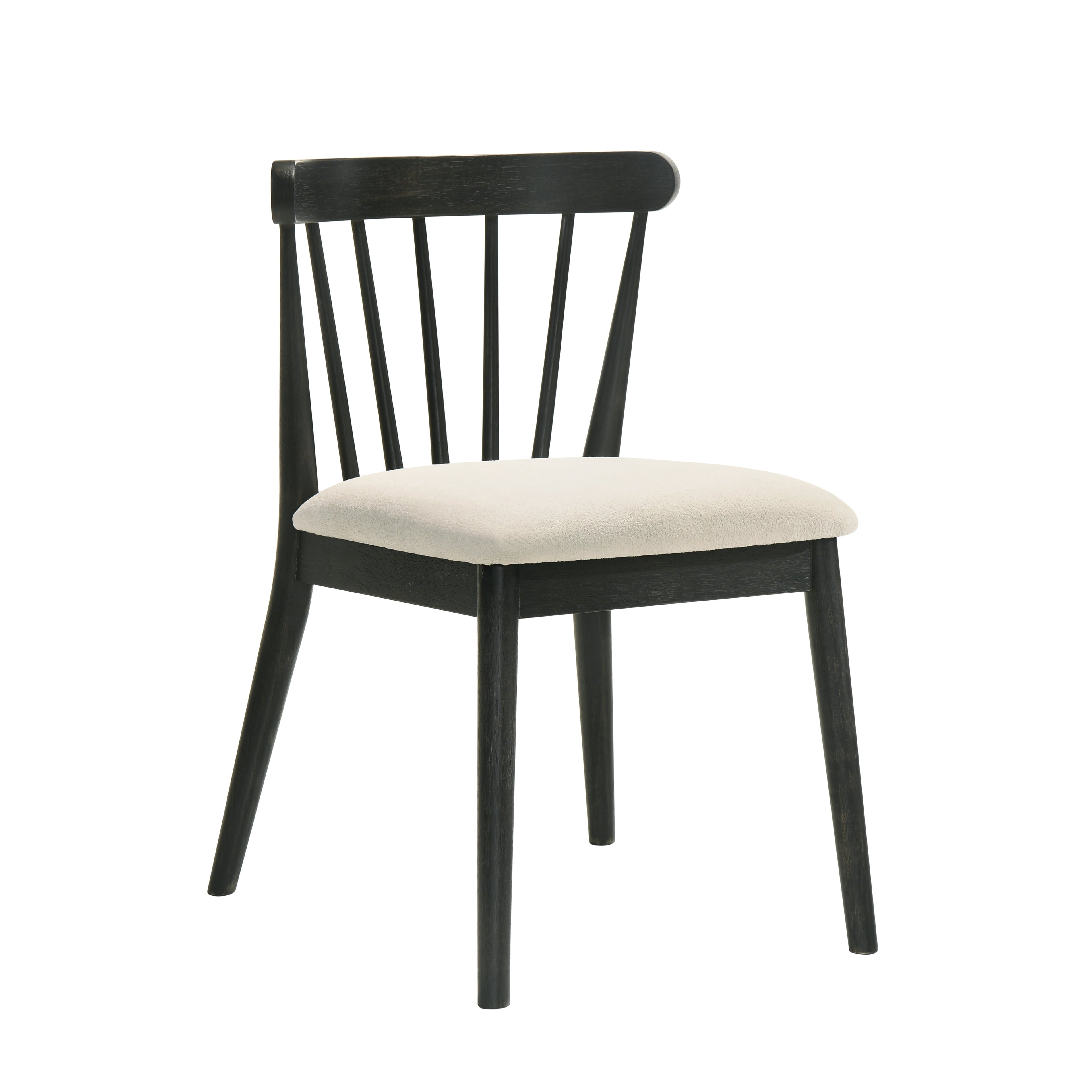 Modern Spindle Back Dining Chairs, Set of 2
