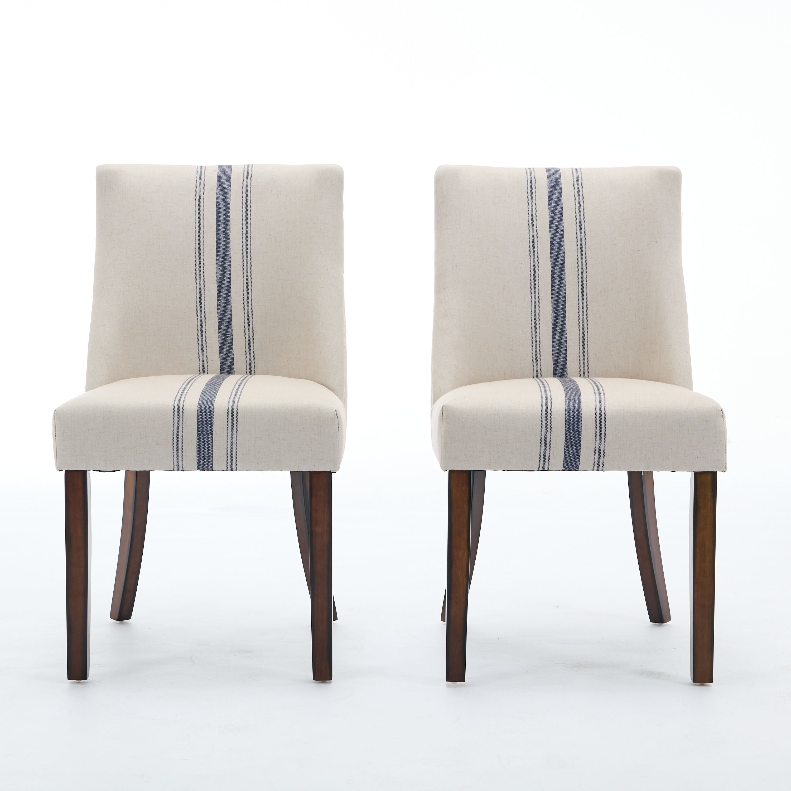 Hearthwick Striped Upholstered Dining Chair, Set of 2