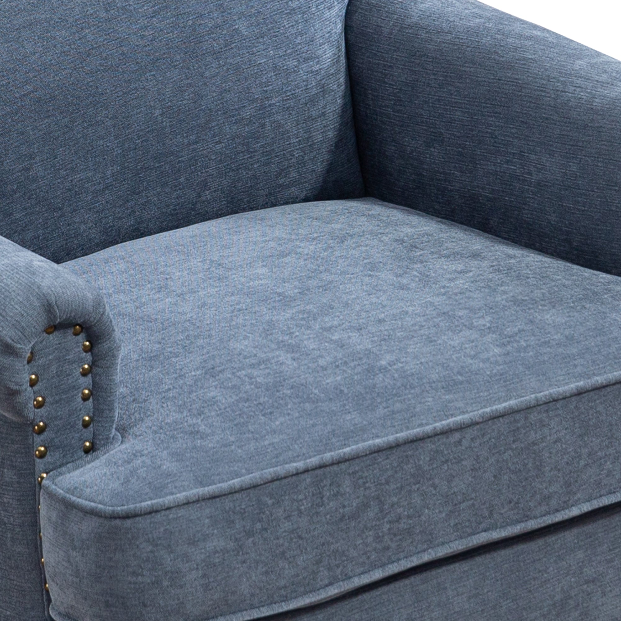 Nailhead Trim Rolled Arm Upholstered Accent Chair