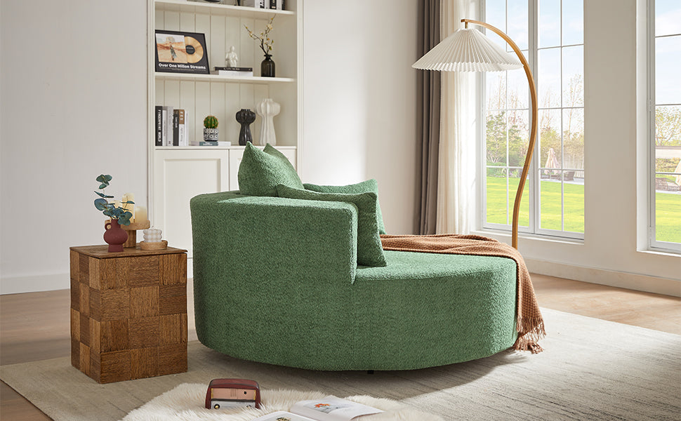 Crossley Oversized Swivel Barrel Accent Chair