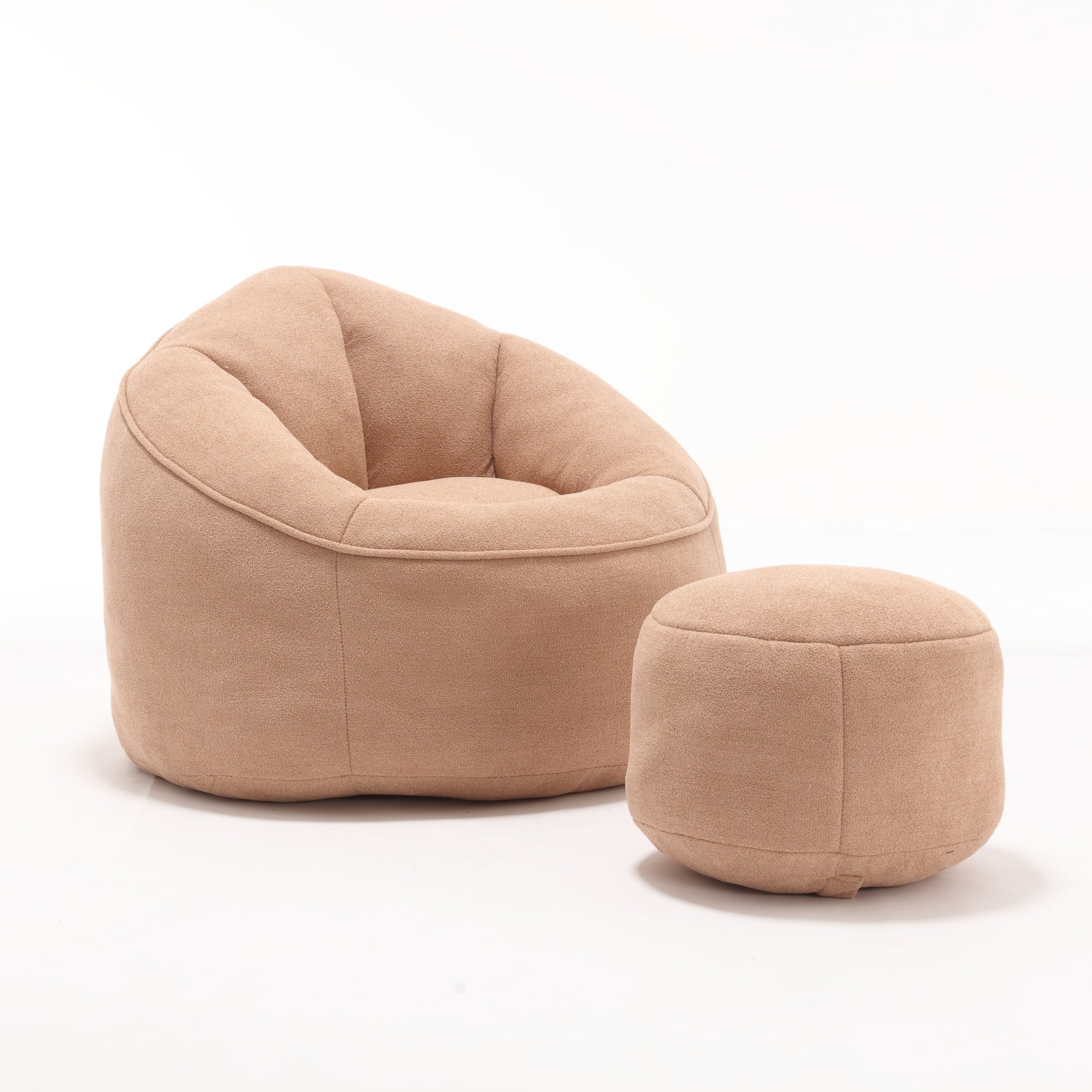 Bean Bag Sofa Chair with High-Pressure Foam and Footrest