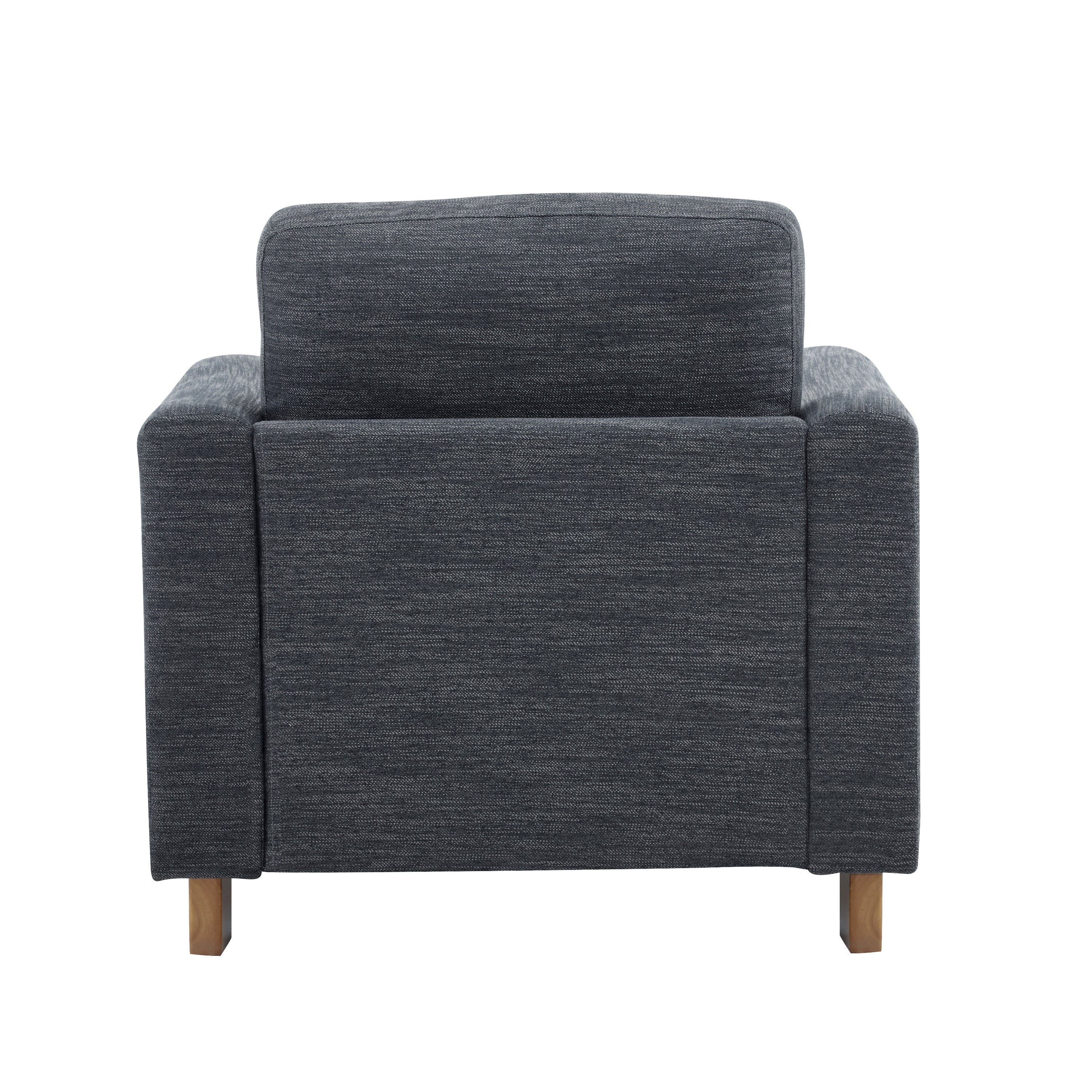 Harmonia Fabric Upholstered Accent Chair with Wood Accent