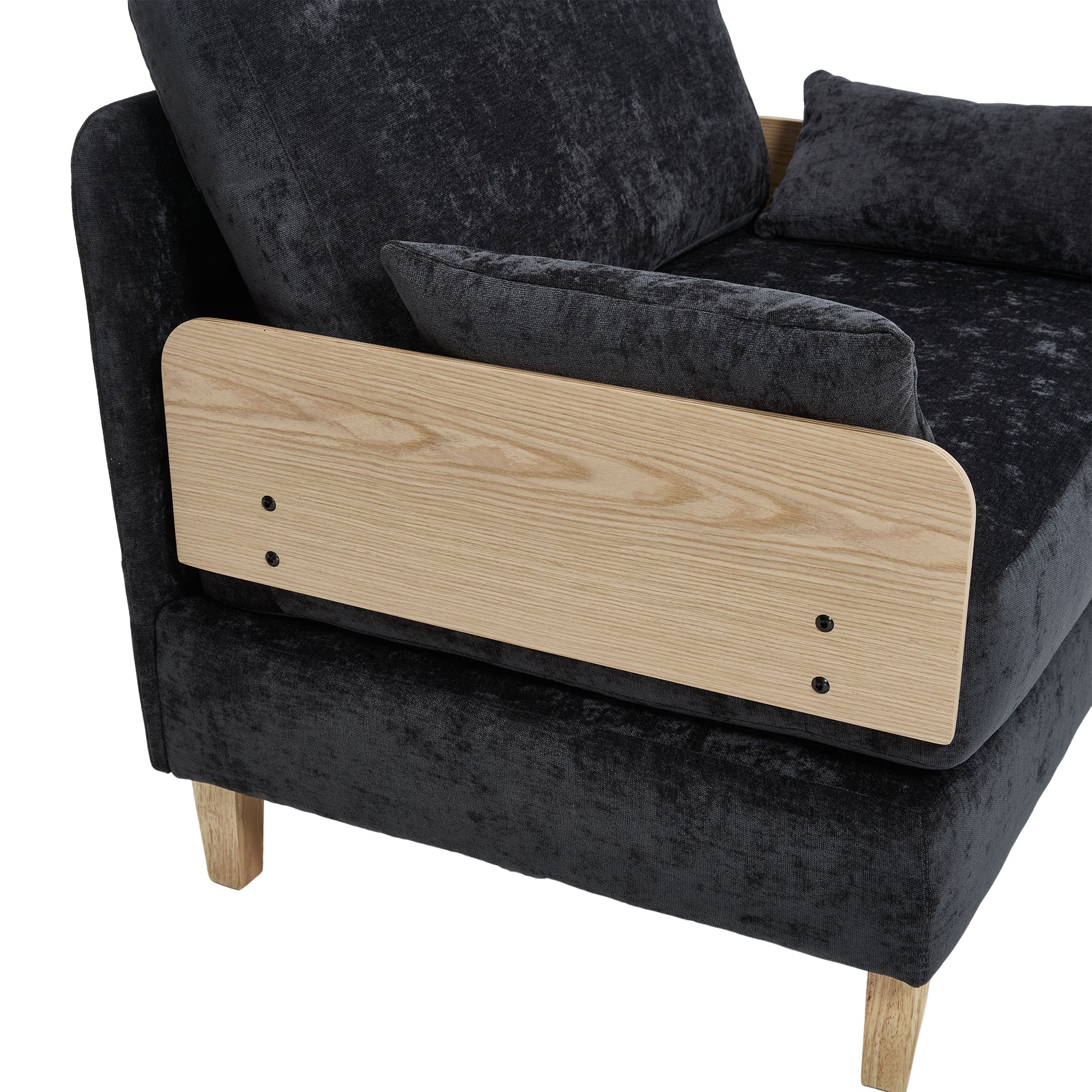Mid-Century Modern Chenille Foldable Sofa Bed Recliner