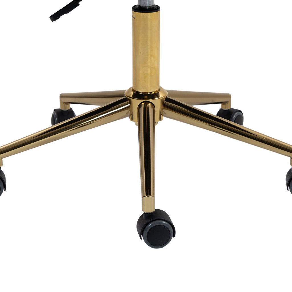 Modern Velvet Home Office Desk Chair with Adjustable Height and Swivel Wheels
