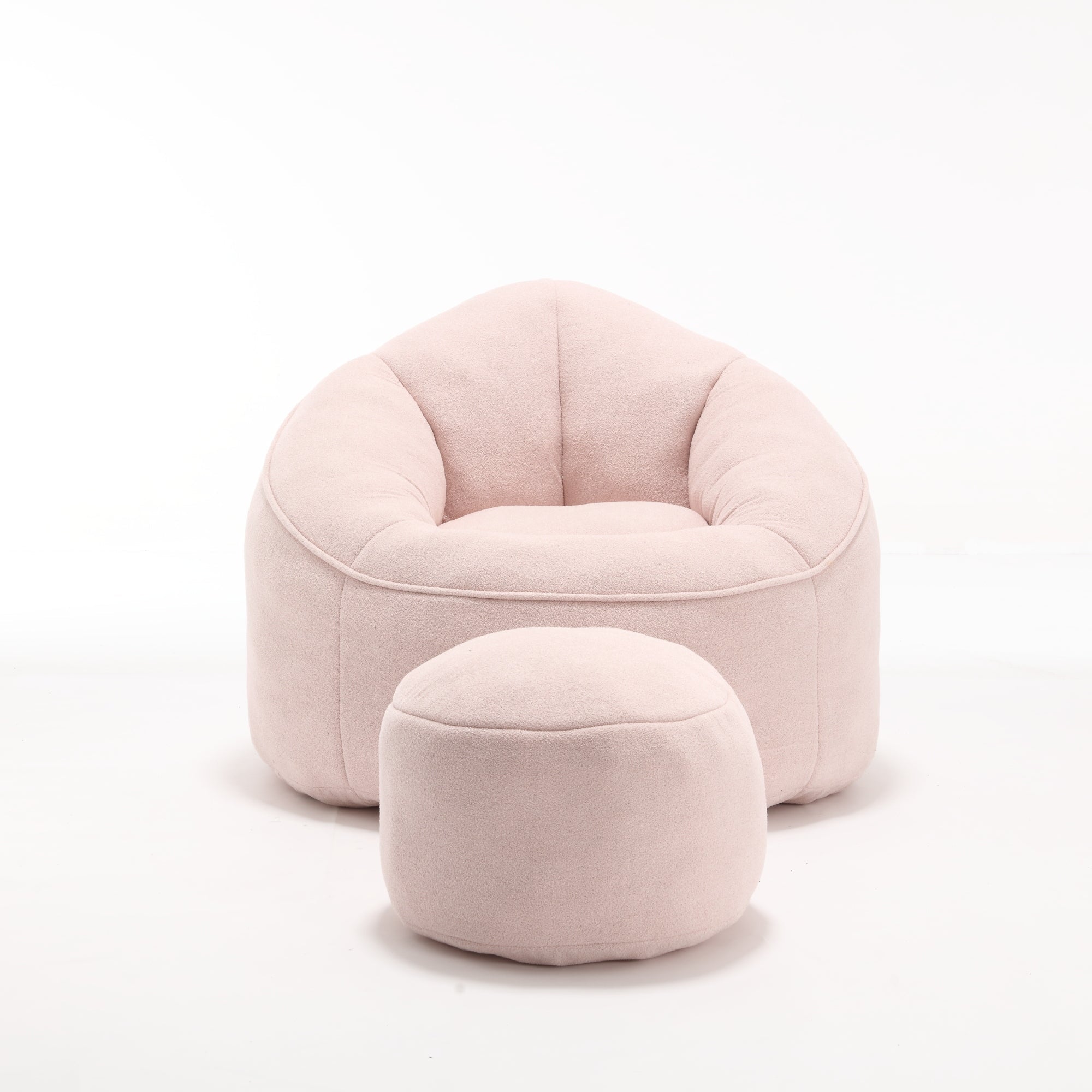 Bean Bag Sofa Chair with High-Pressure Foam and Footrest
