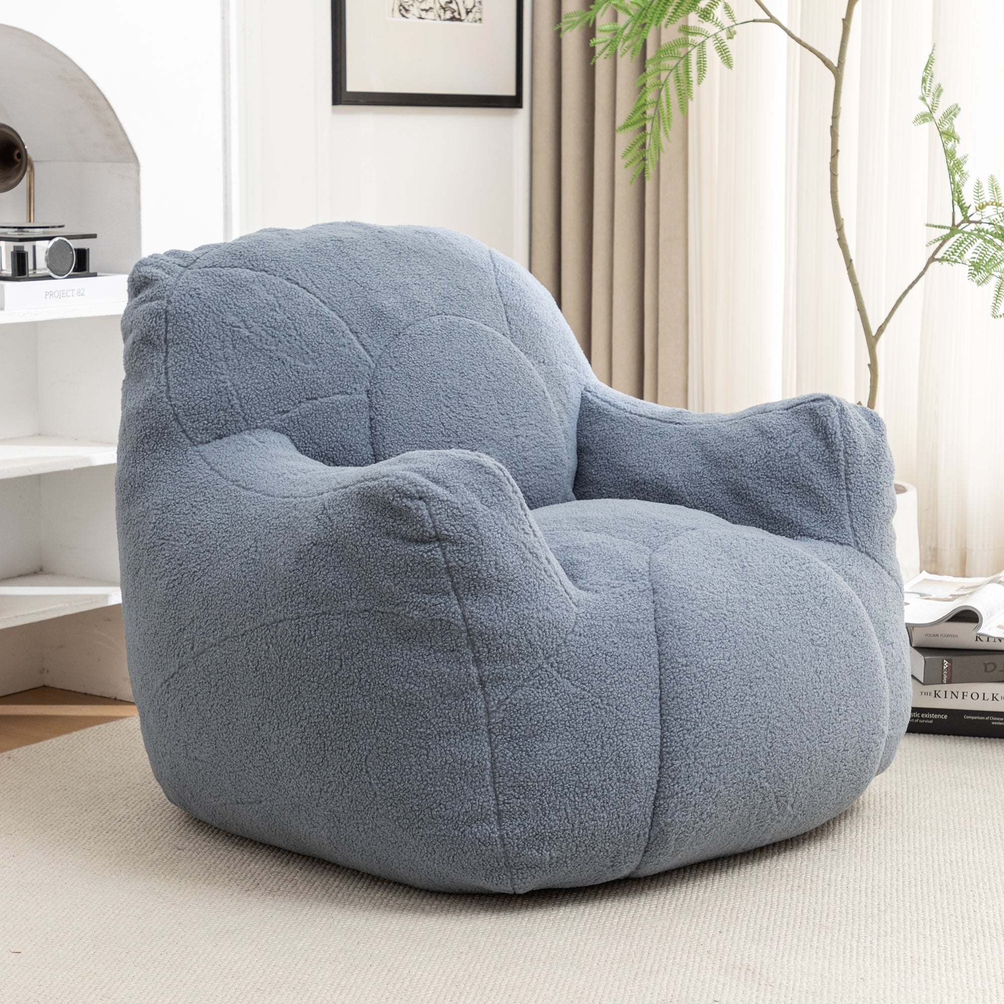 Tufted Memory Foam Bean Bag Chair