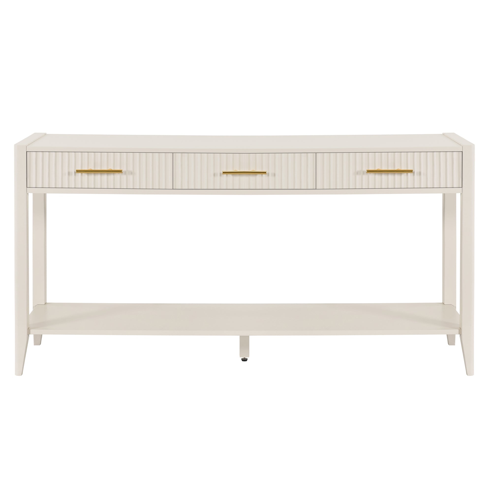 Fluted Drawer Contemporary Entryway Console Table