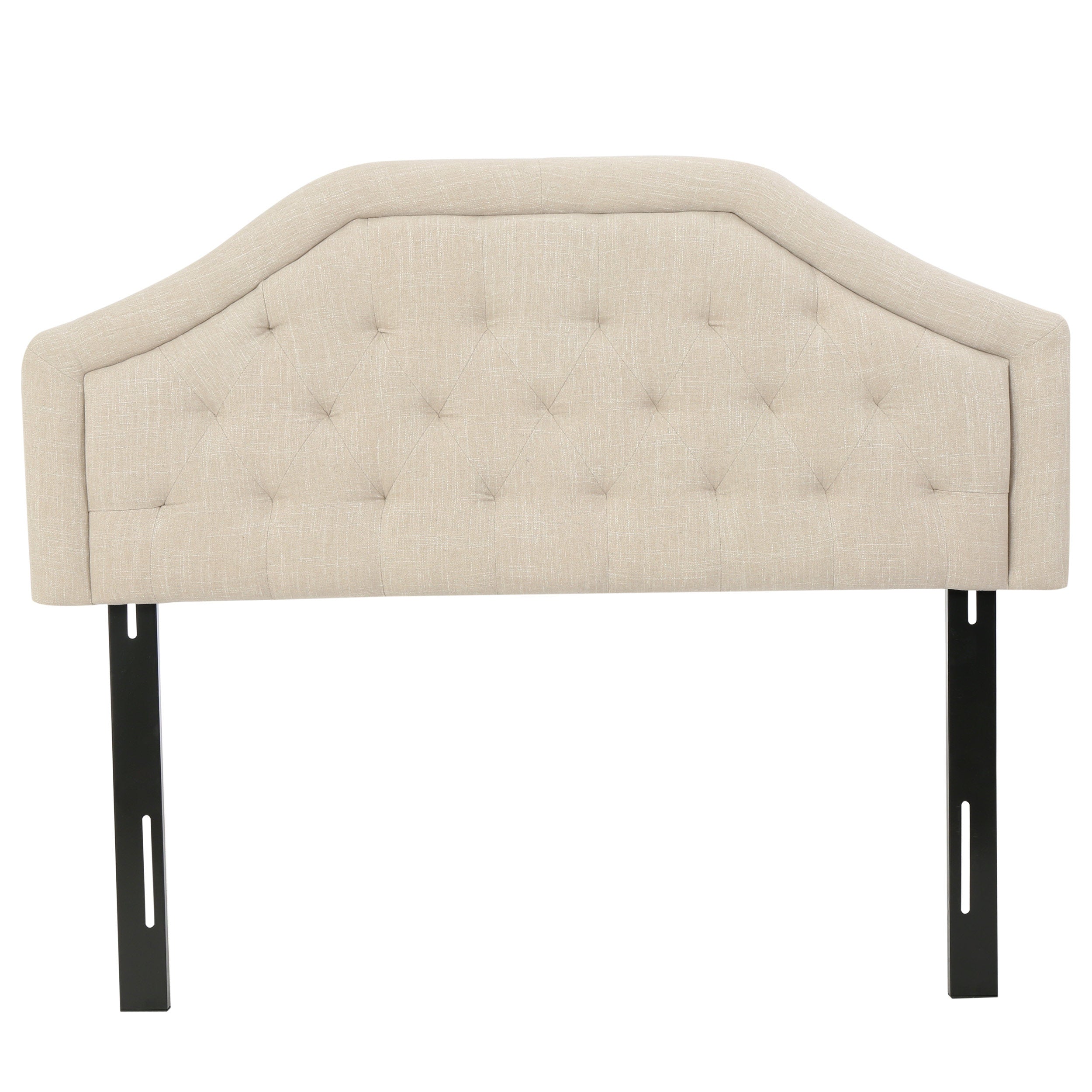Tufted Upholstered Adjustable Height Headboard