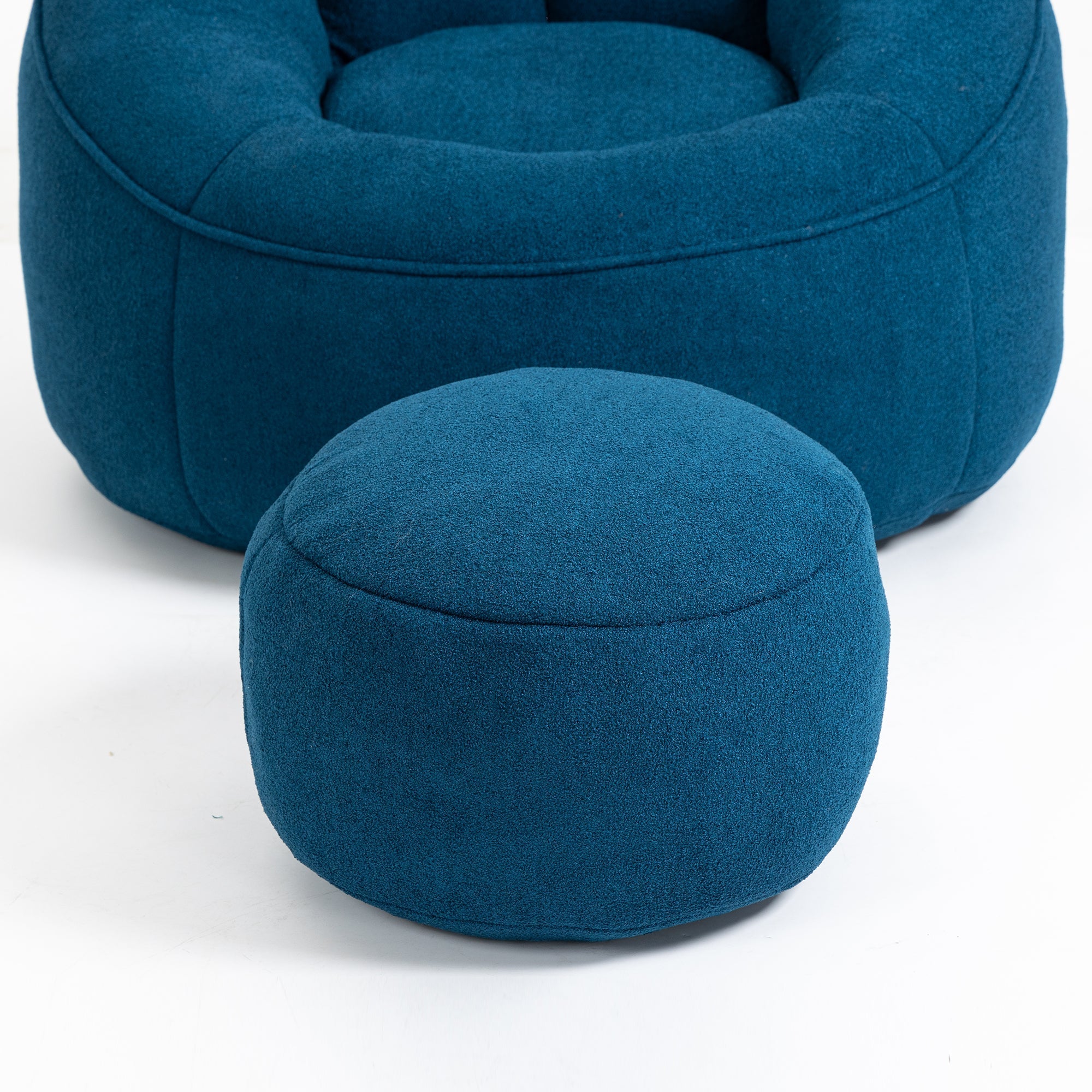 Bean Bag Sofa Chair with High-Pressure Foam and Footrest