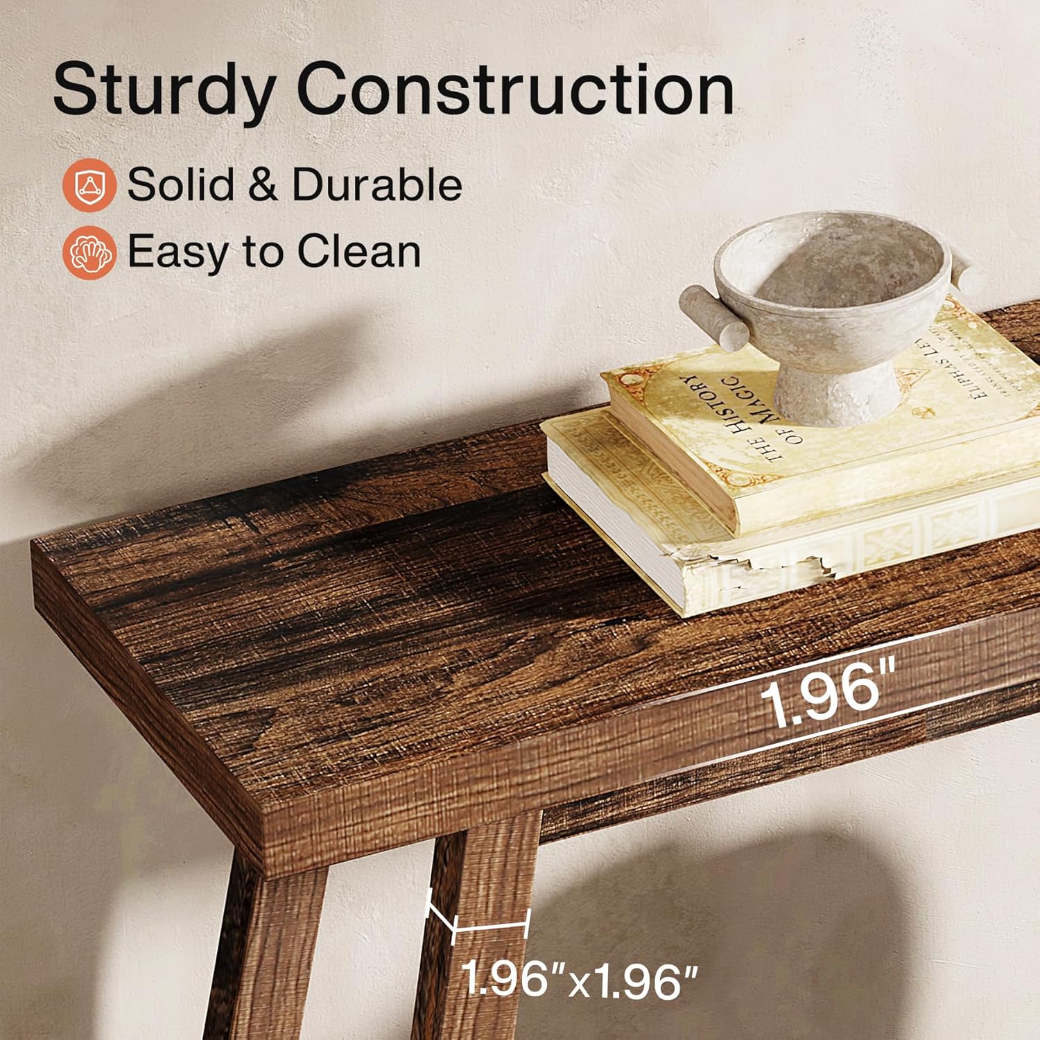 Marleton Solid Wood Modern Farmhouse Console Table