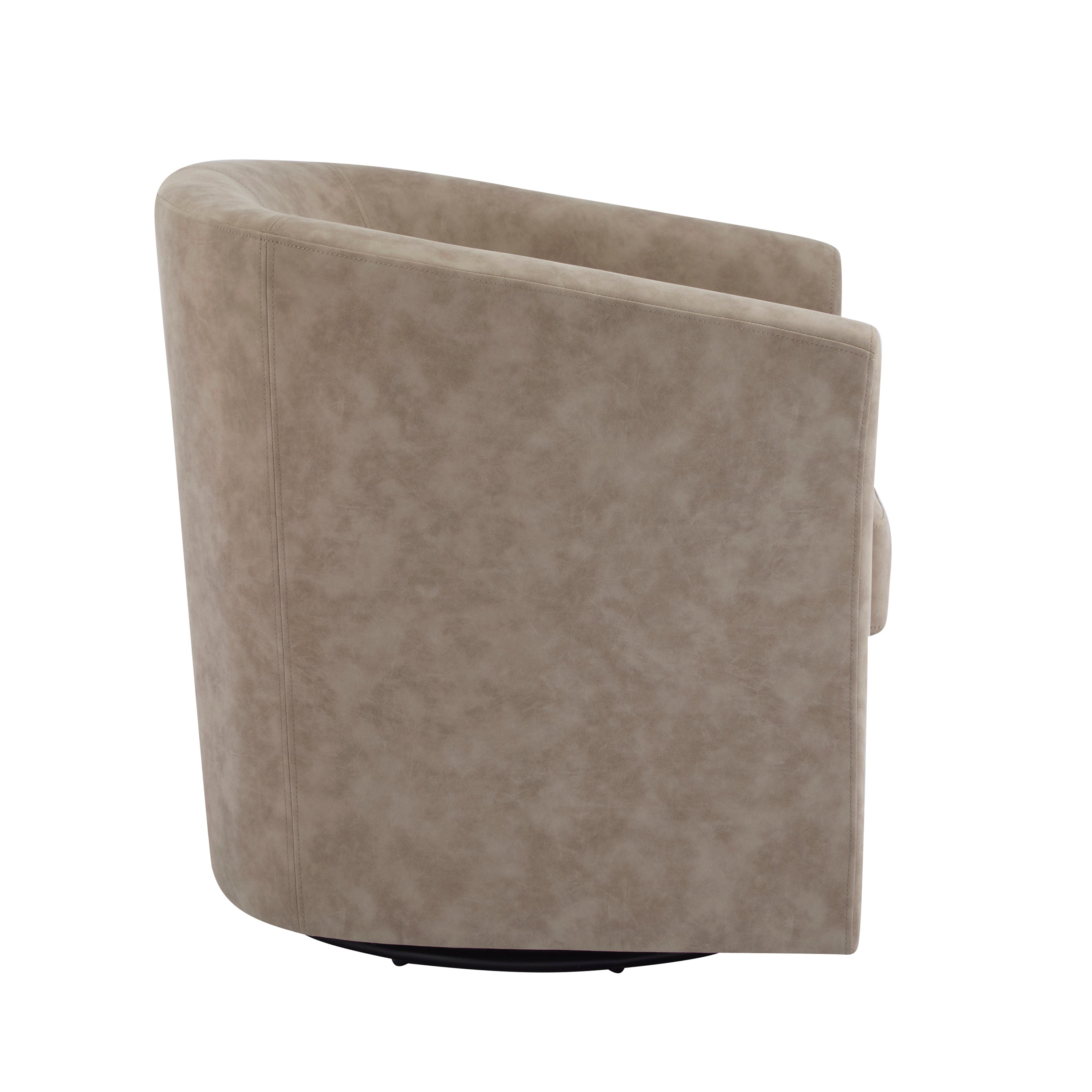Wilmore Faux Leather Swivel Barrel Chair