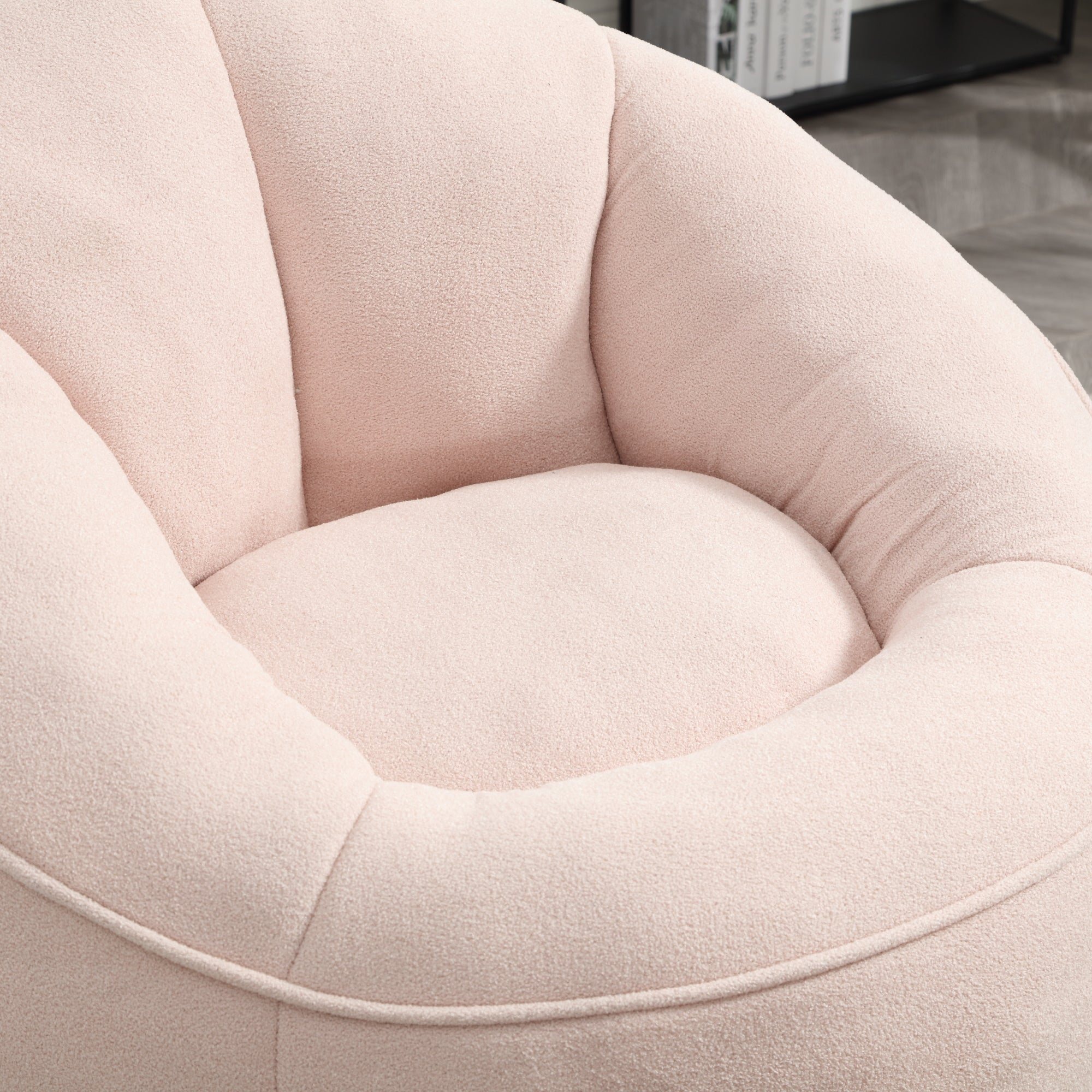 Bean Bag Sofa Chair with High-Pressure Foam and Footrest