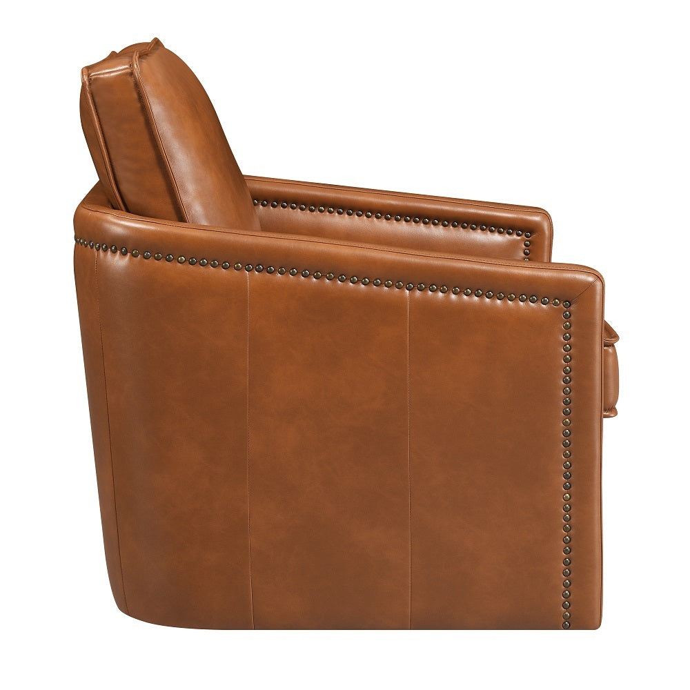 Leather Modern Swivel Accent Chair