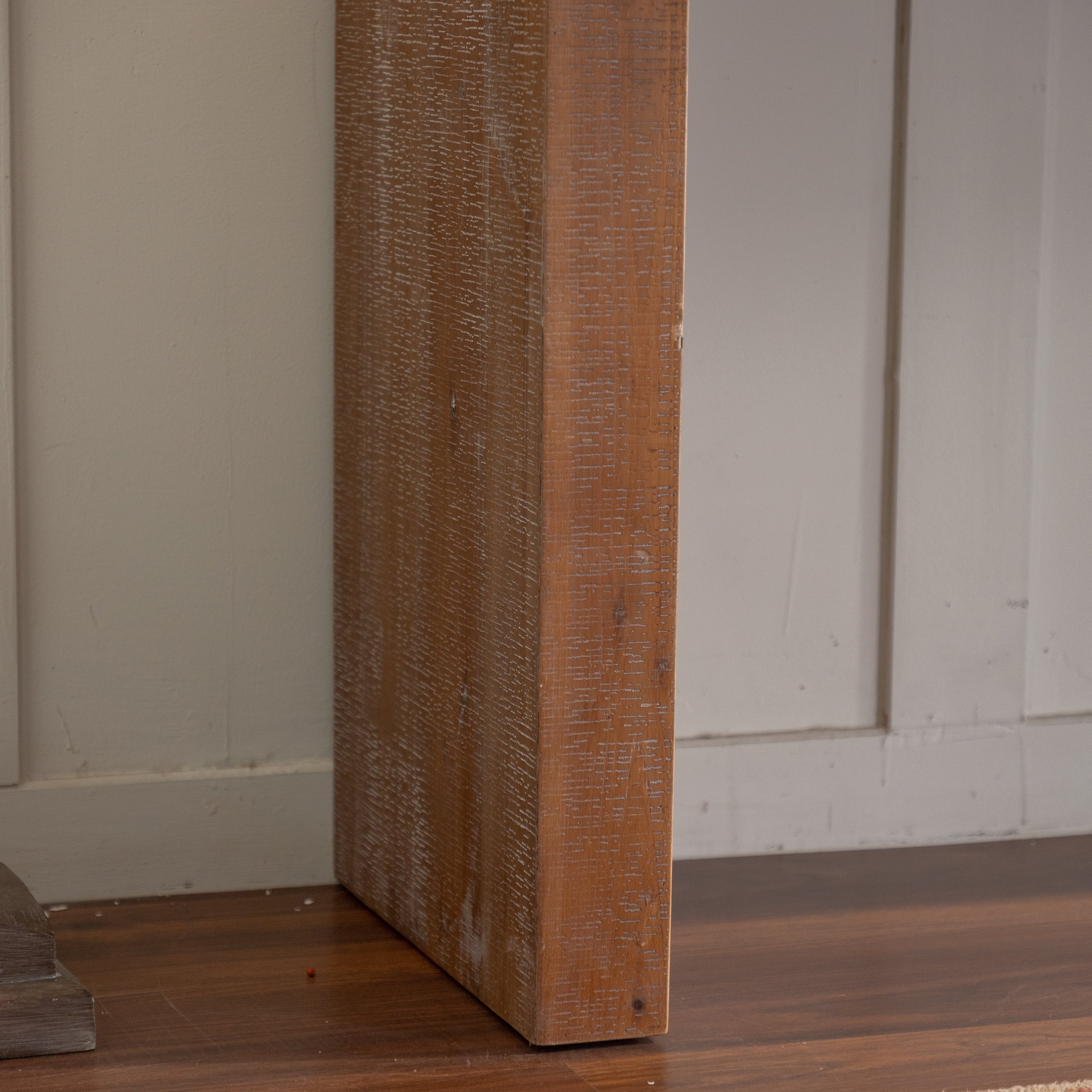 Rustic Console Table with Carved Detail