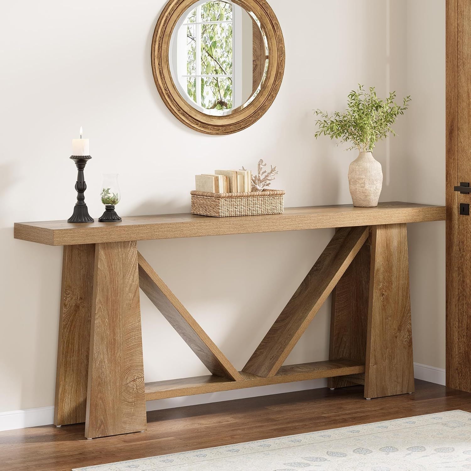 Eastmere Farmhouse 2-Tier Console Table