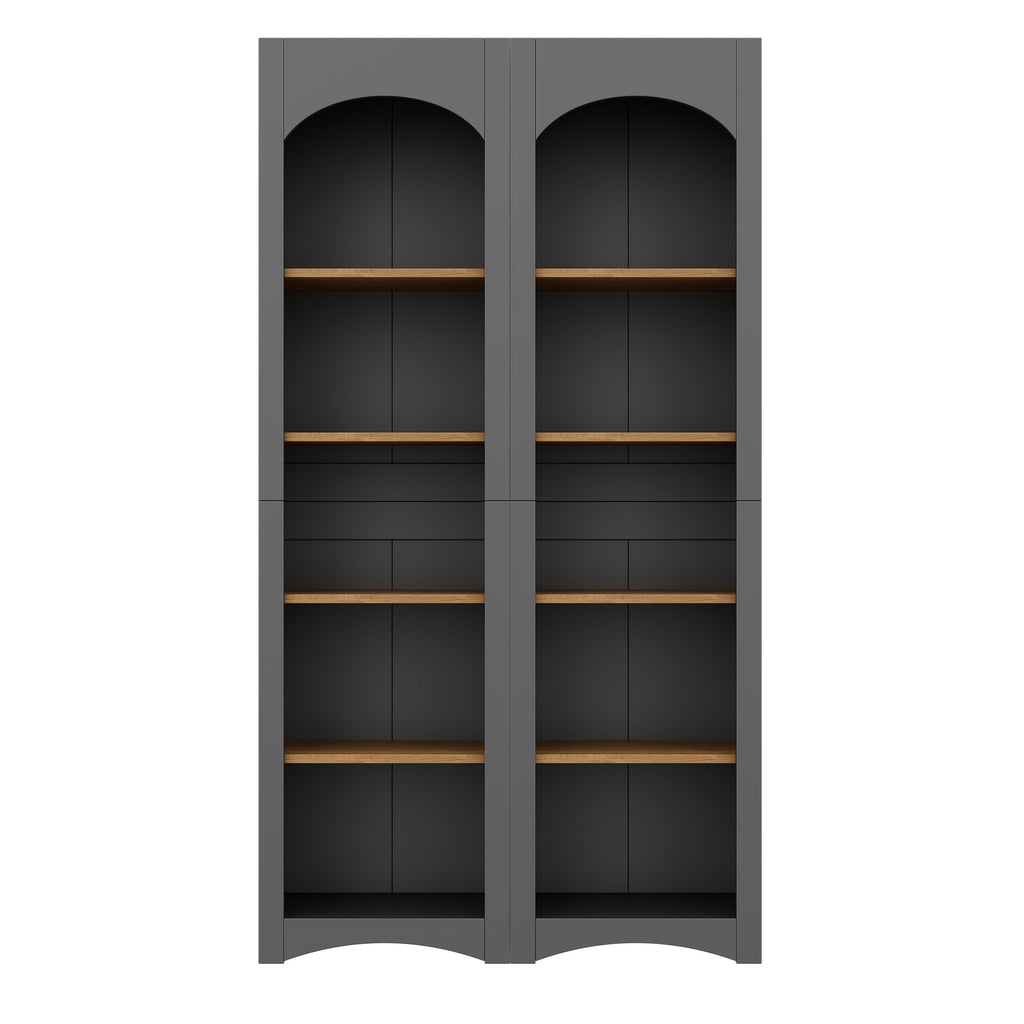 Farmhouse Two-Tone Storage Cabinet with Adjustable Shelves