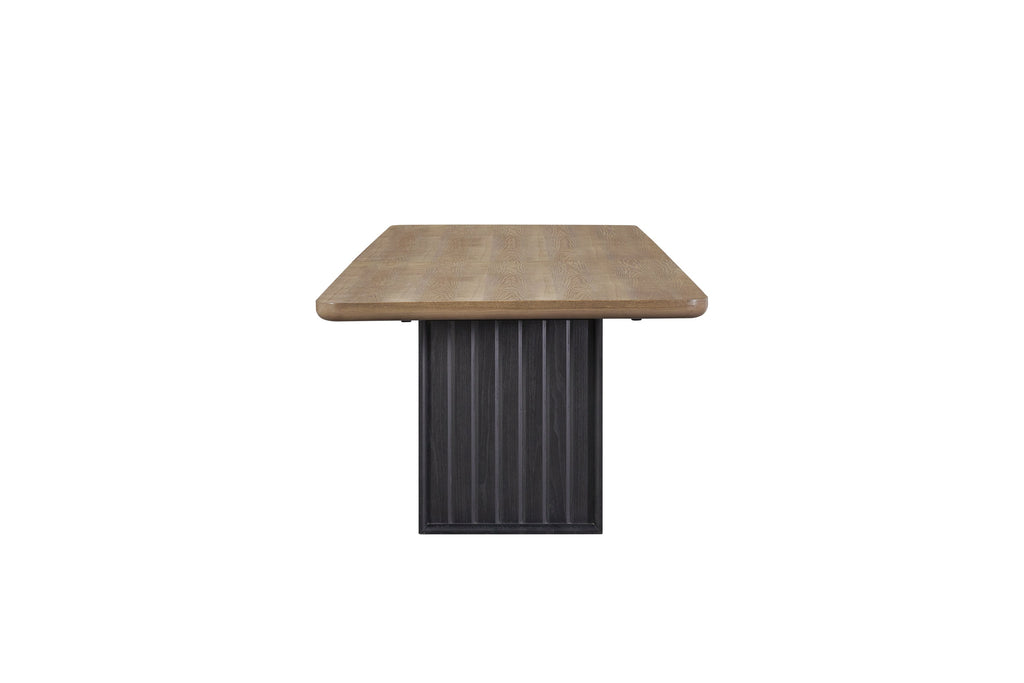 Double Pedestal Table In Latte Finish