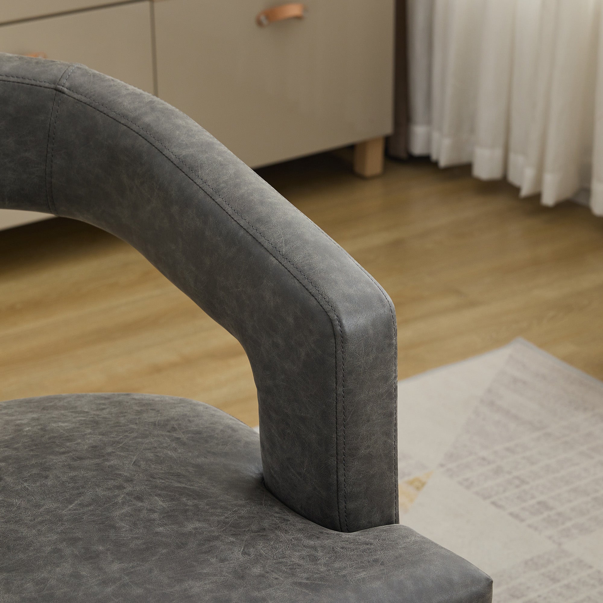 Velvet Open Back Barrel Upholstered Accent Chair with Weathered Solid Wood Legs