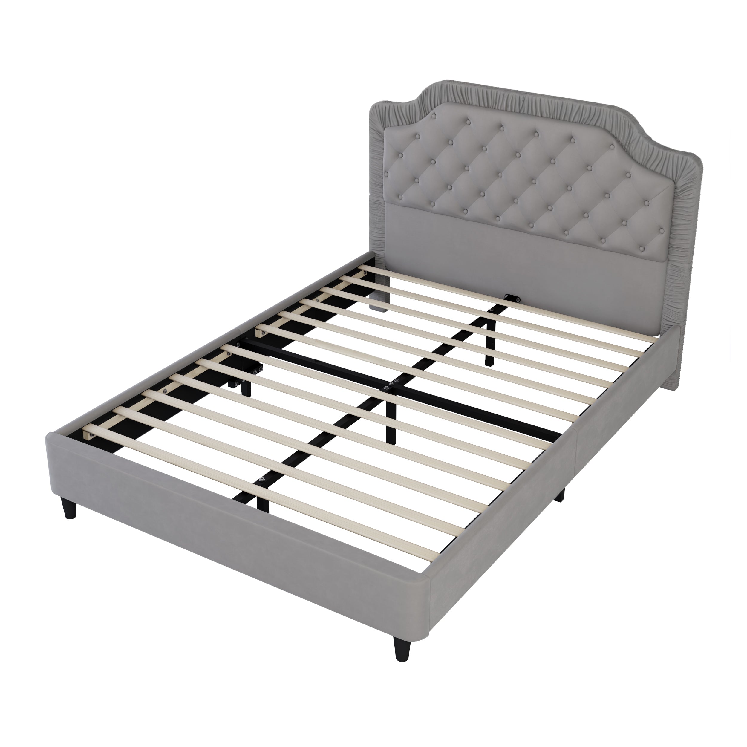 Button Tufted Headboard Bed