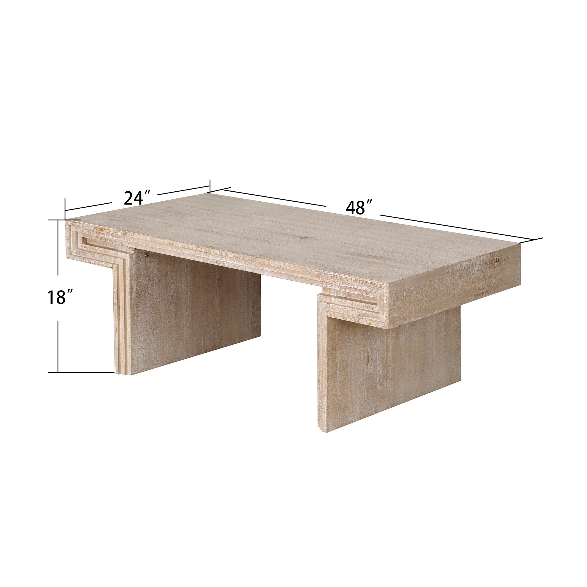 Modern Farmhouse Reclaimed Wood Texture Coffee Table