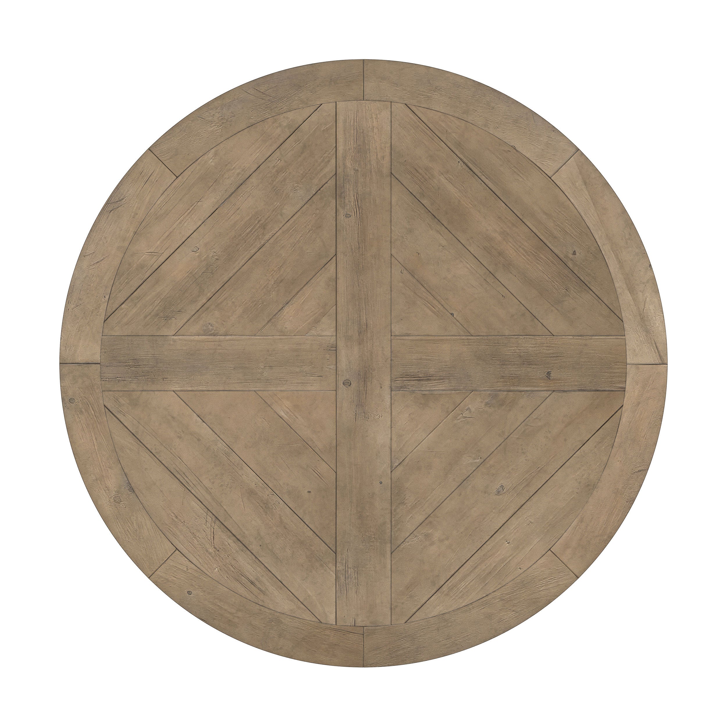 Rhea Rustic Honey Round Wood Dining Table