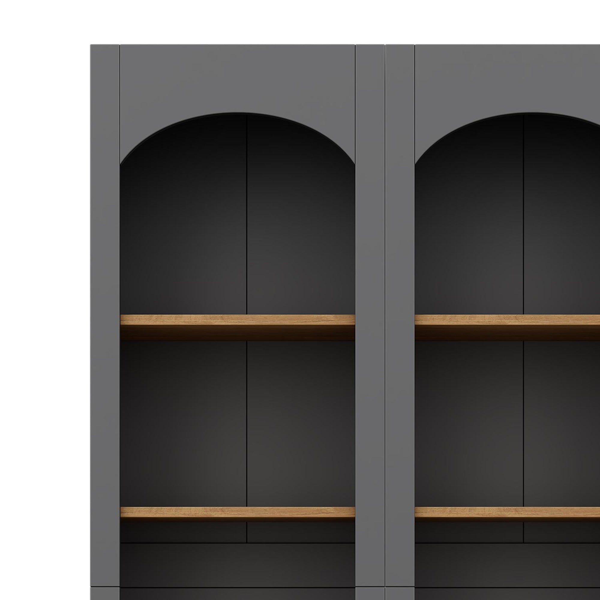 Farmhouse Two-Tone Storage Cabinet with Adjustable Shelves