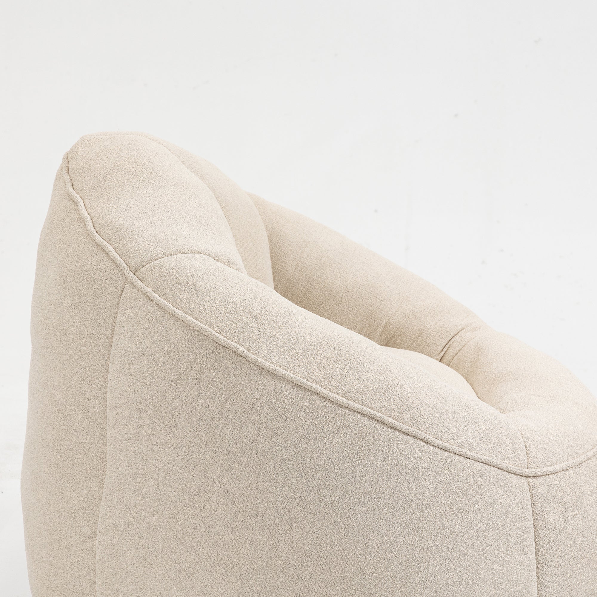 Bean Bag Sofa Chair with High-Pressure Foam and Footrest