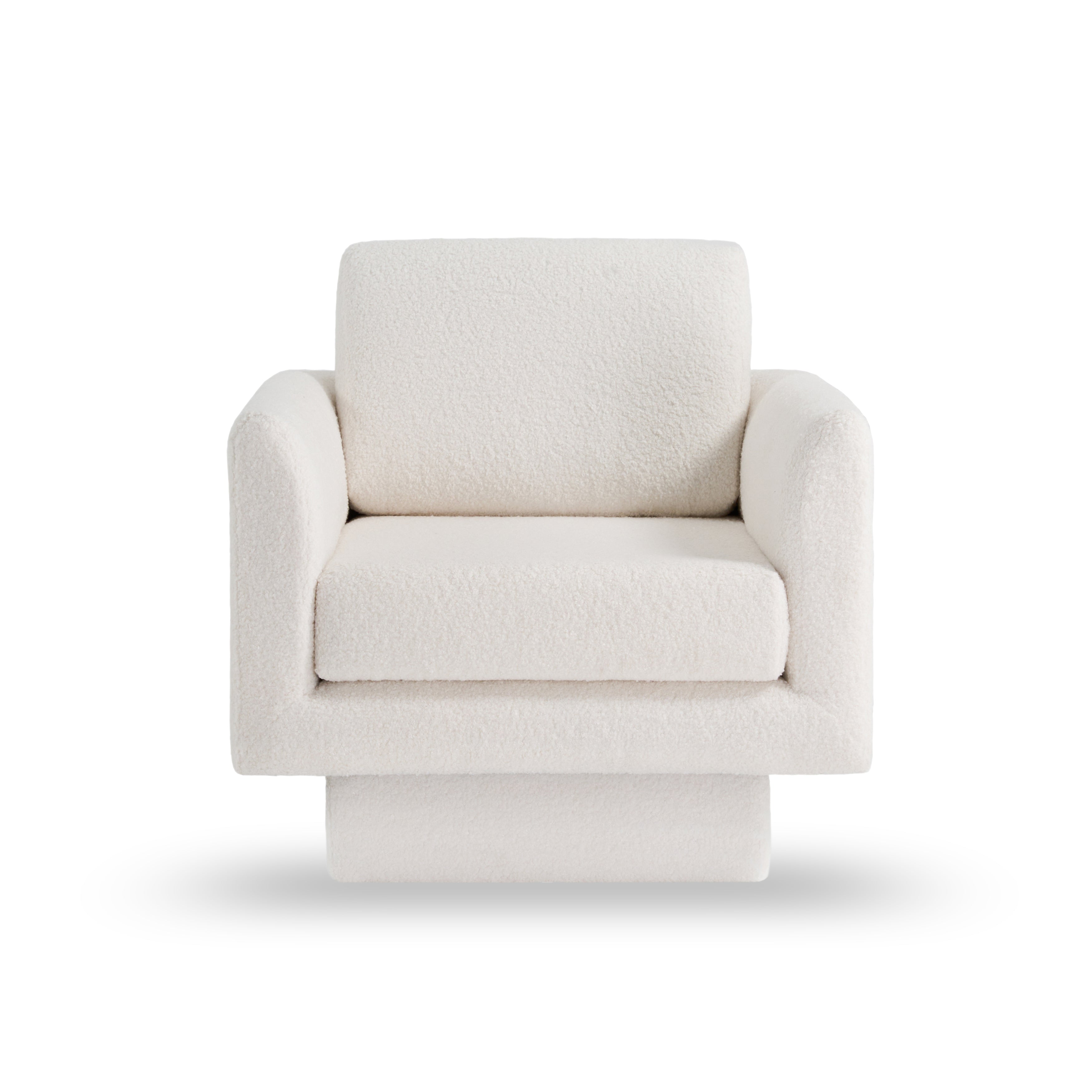 Hartswell Teddy Sherpa Modern Swivel Accent Chair