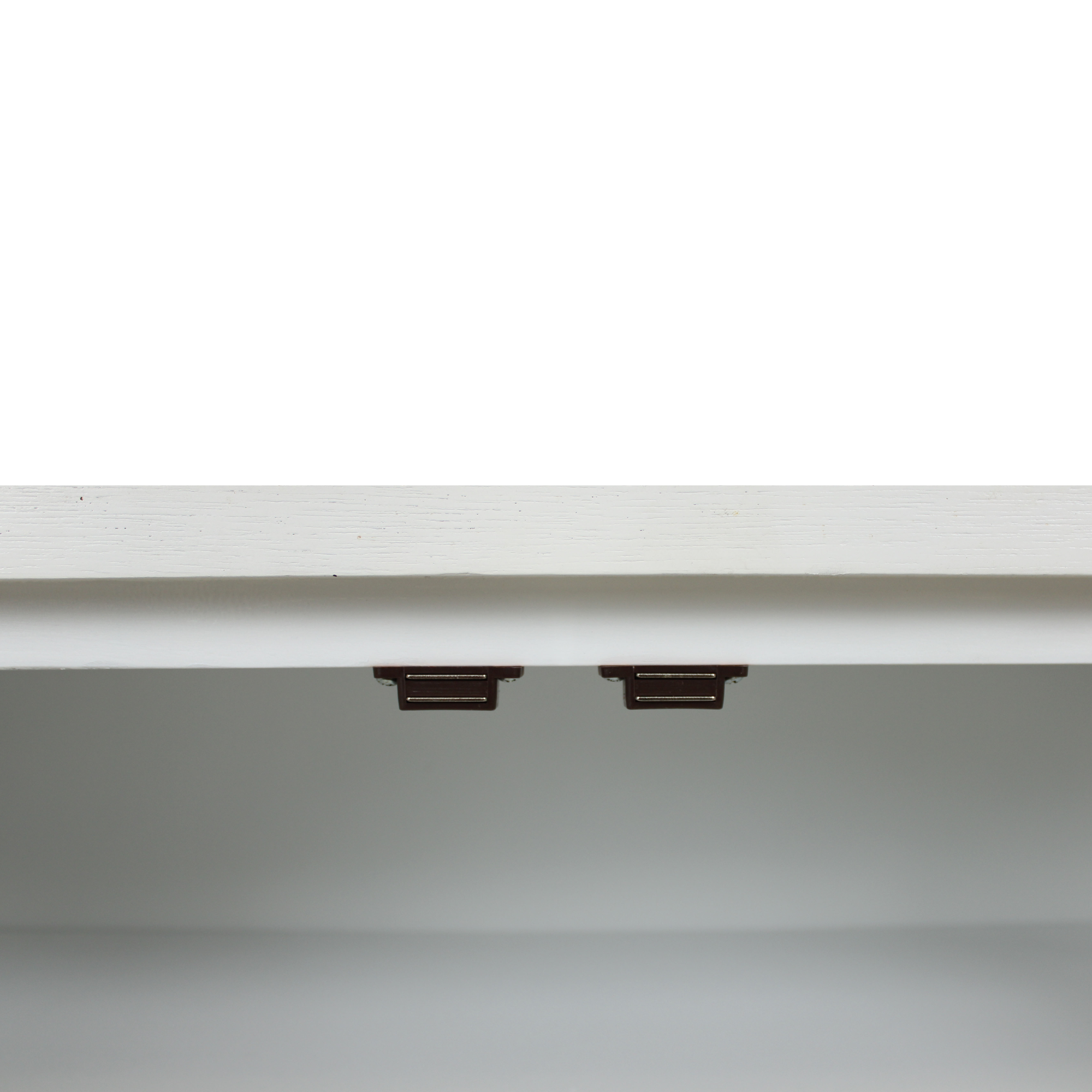 Raffia Paneled 2 Door Storage Cabinet, White