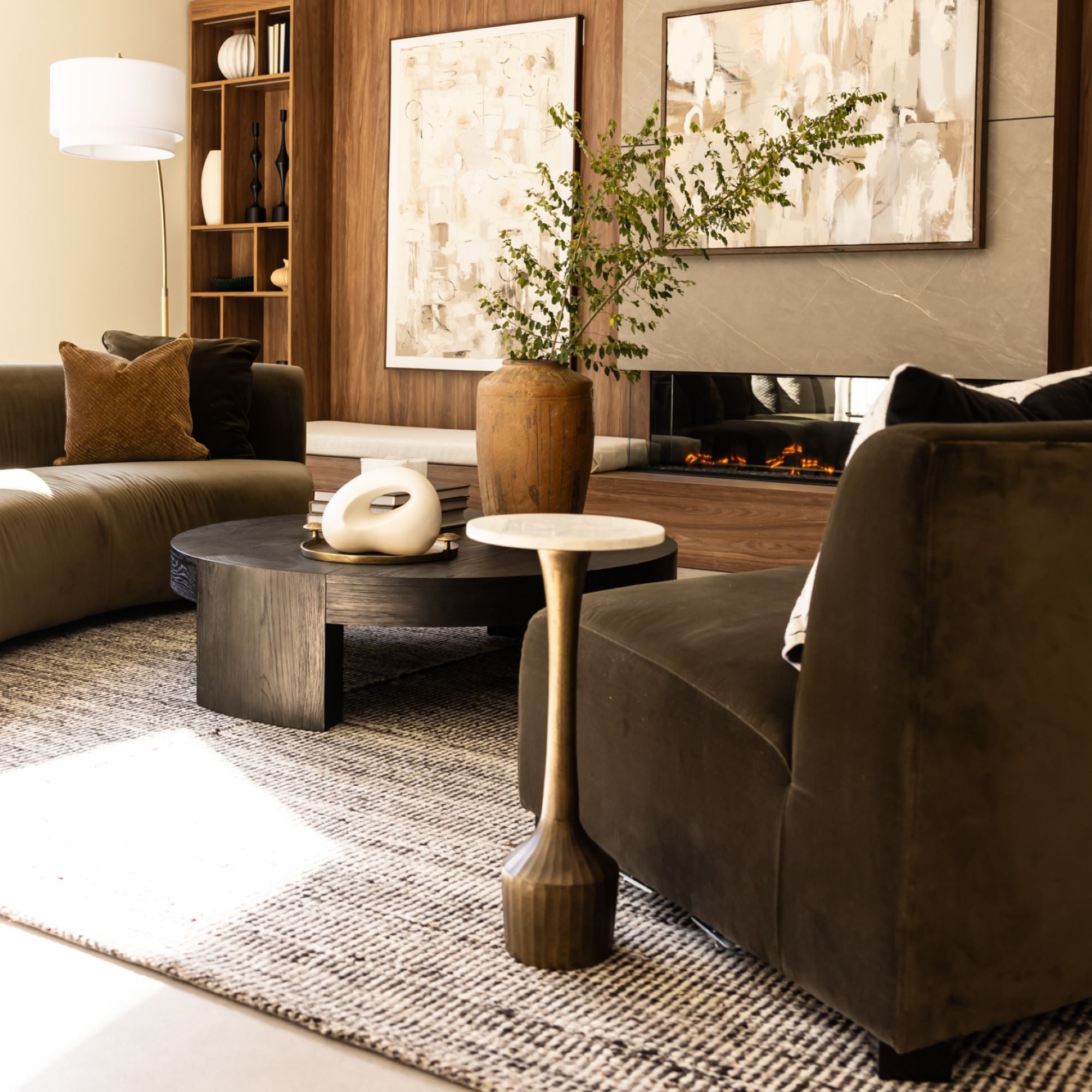 Alto Textured Metal Martini Accent Table
