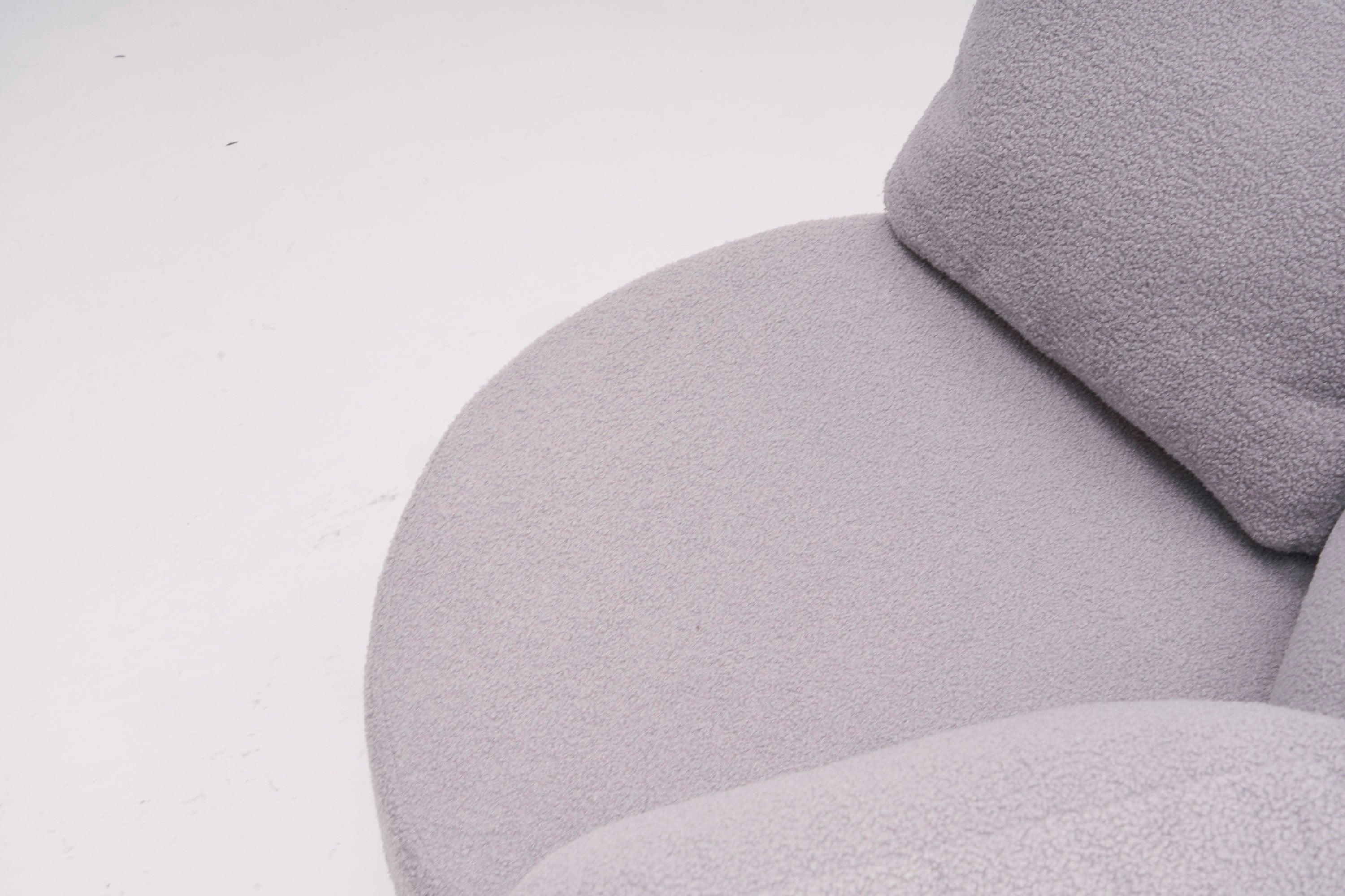 Teddy Fabric Swivel And Storage Chair With Back Cushion