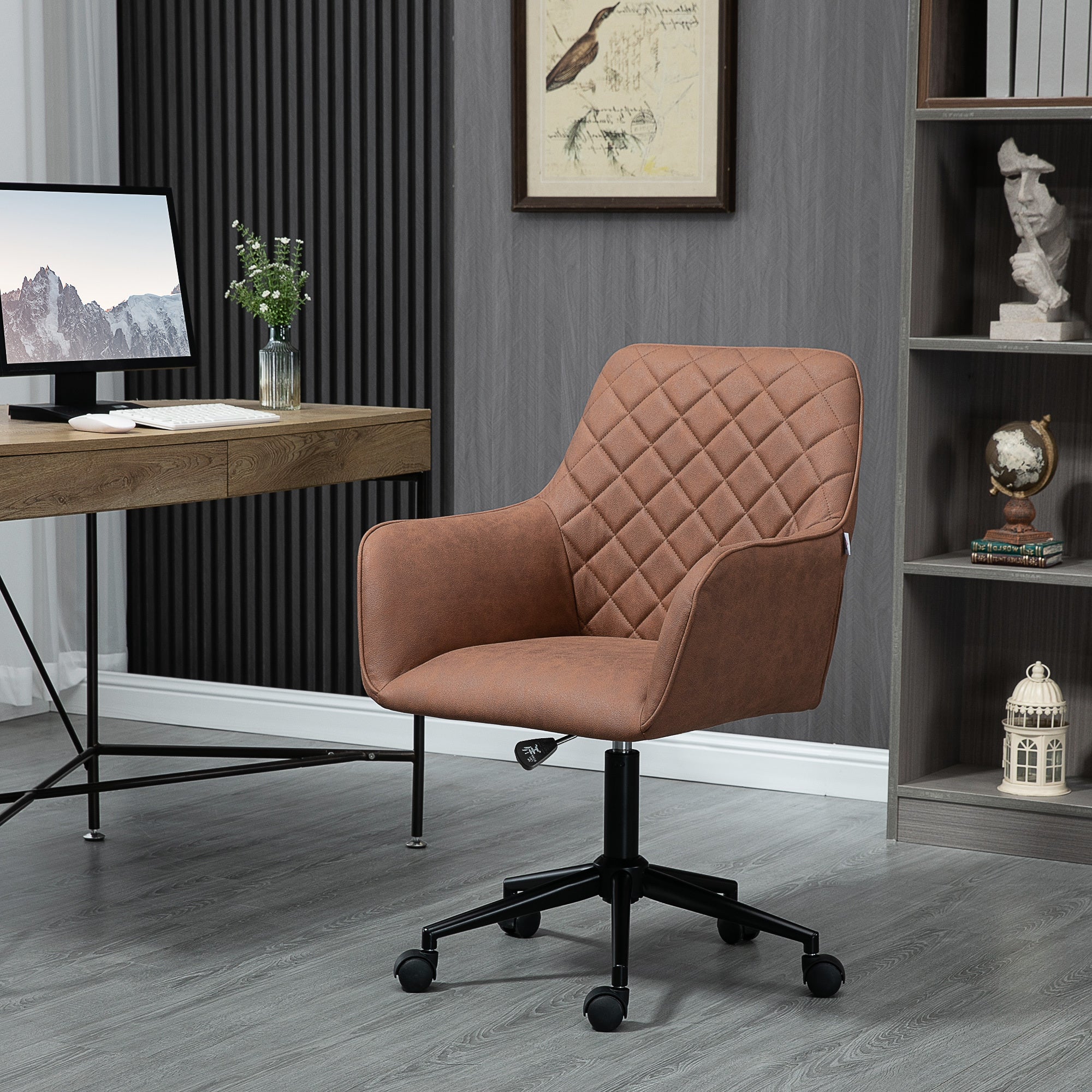 Diamond Home Office Swivel Desk Chair with Adjustable Height