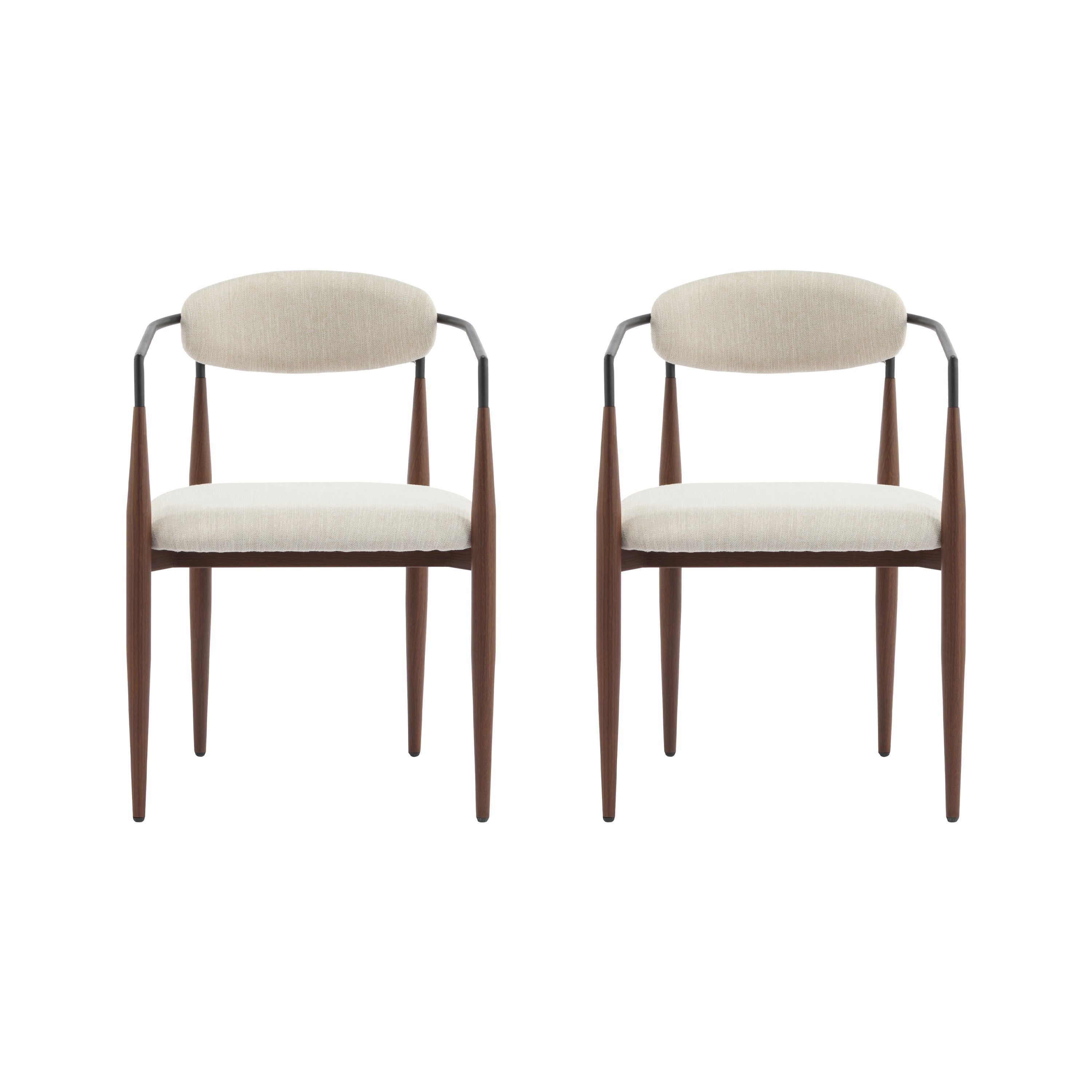 Fielding Mid-Century Modern Dining Chair, Set of 2
