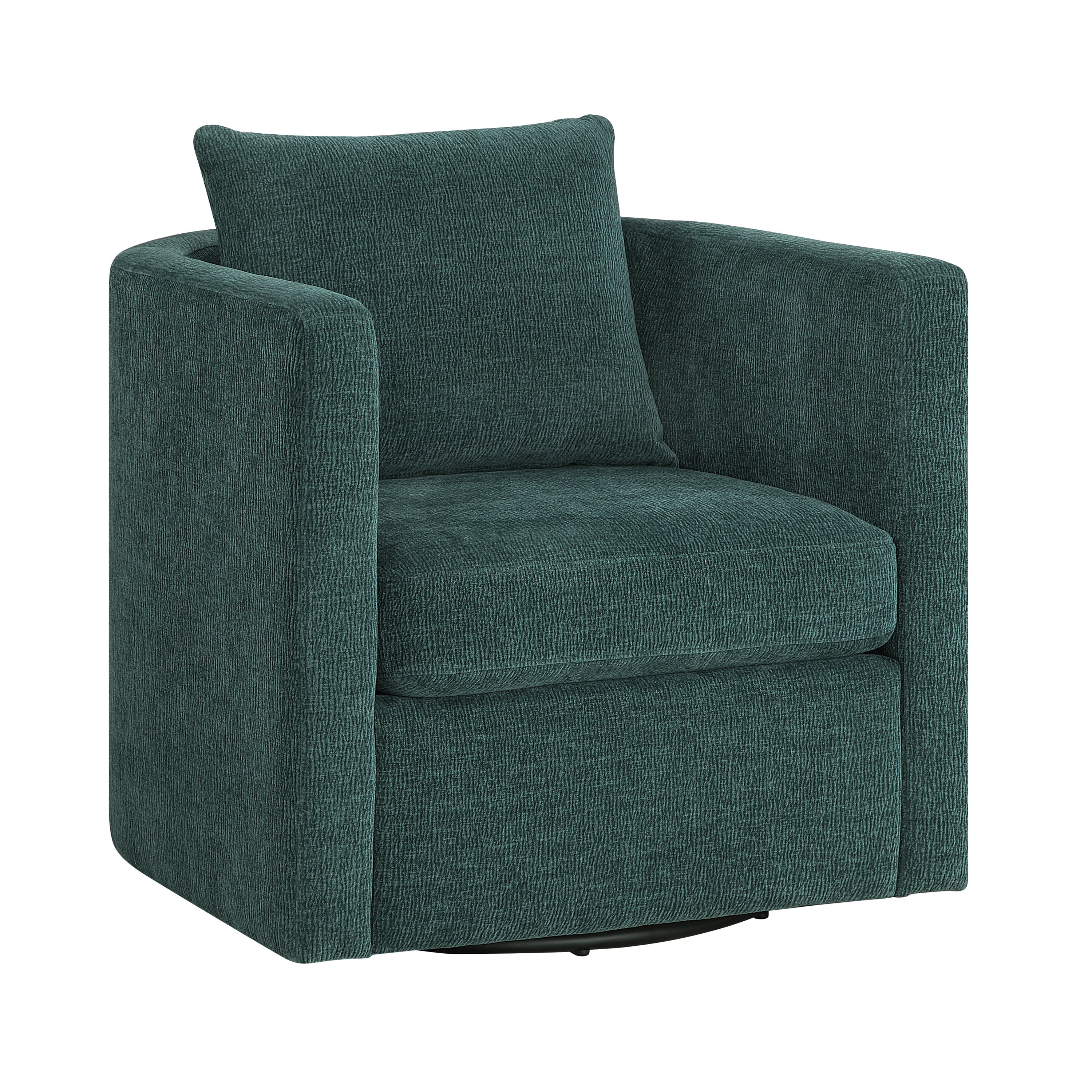 Sutton Light Grey Performance Fabric Swivel Barrel Chair