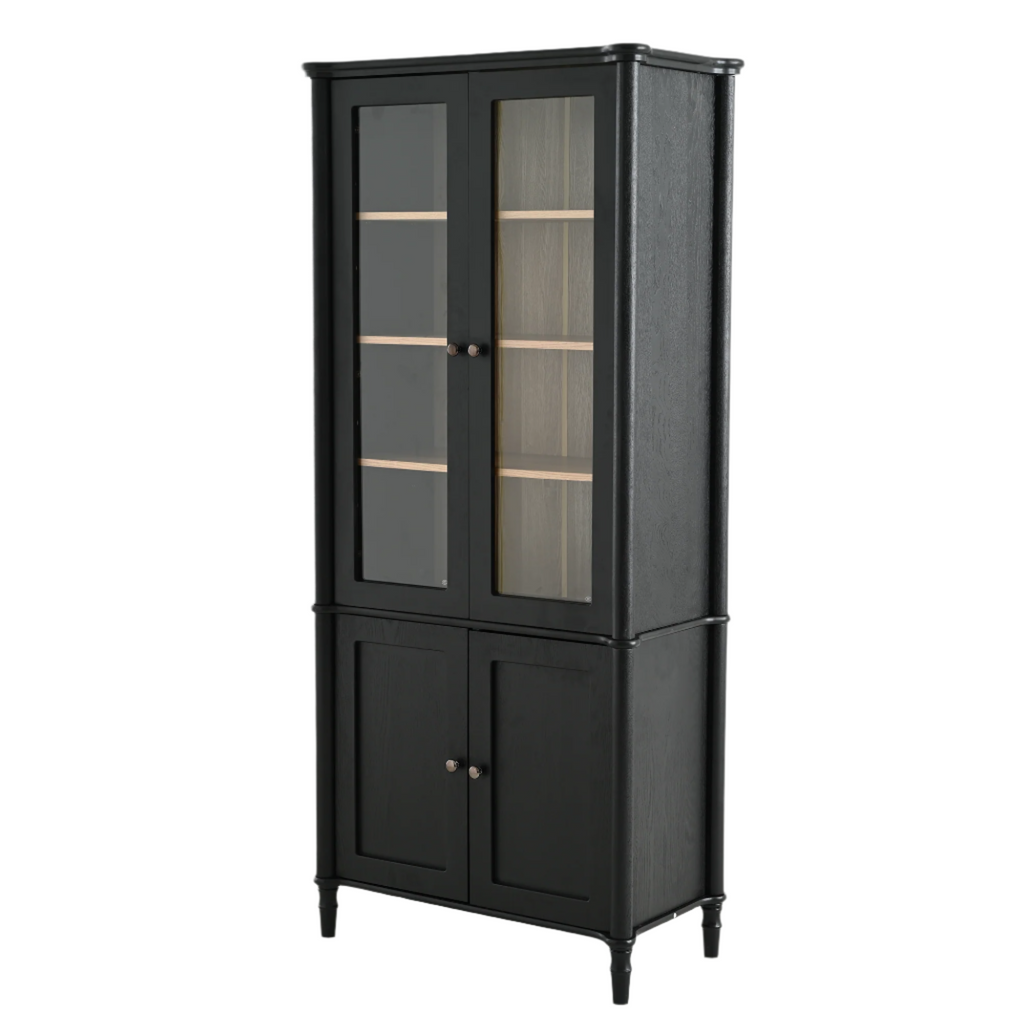 Vintage Style Display Cabinet with Double Glass Doors