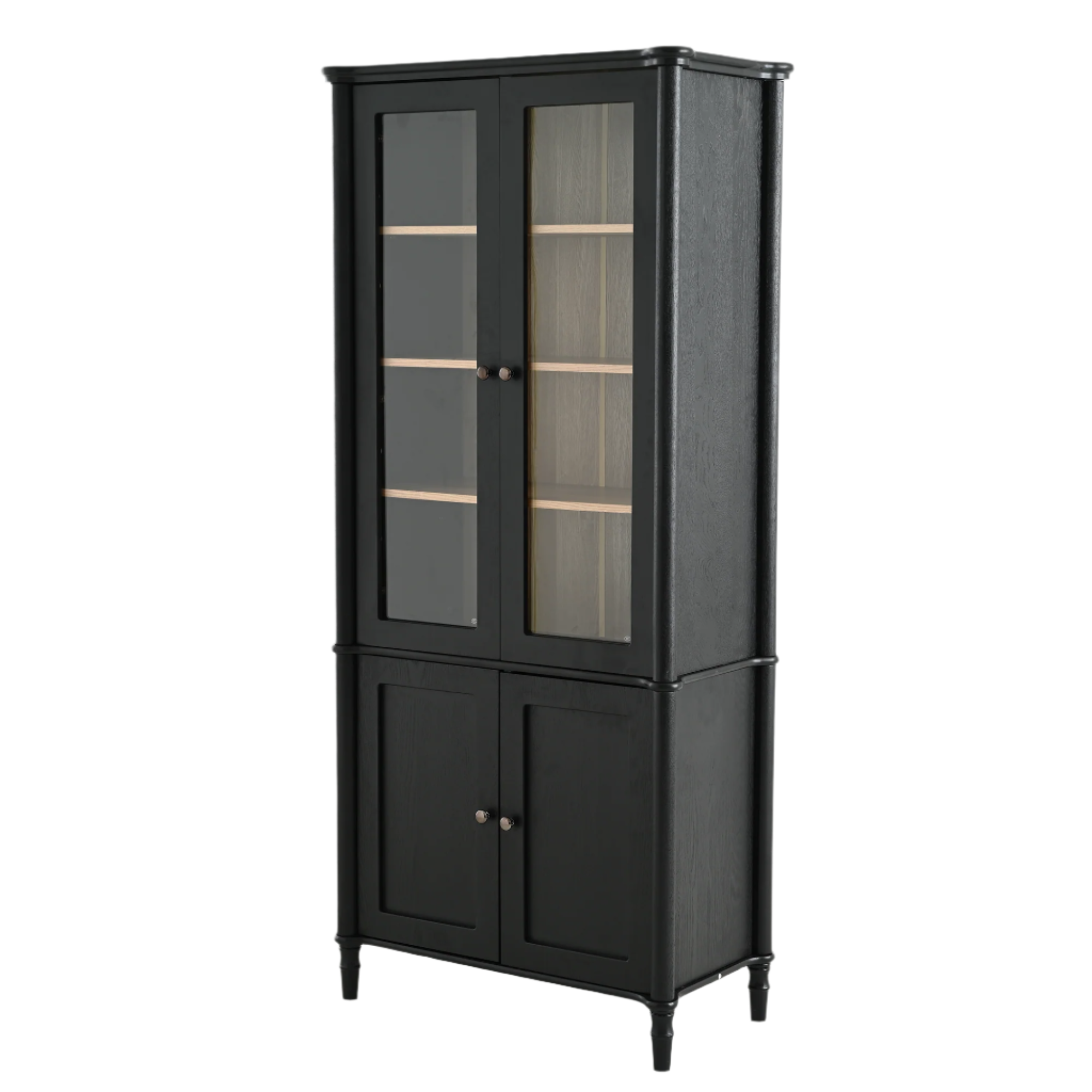 Vintage Style Display Cabinet with Double Glass Doors