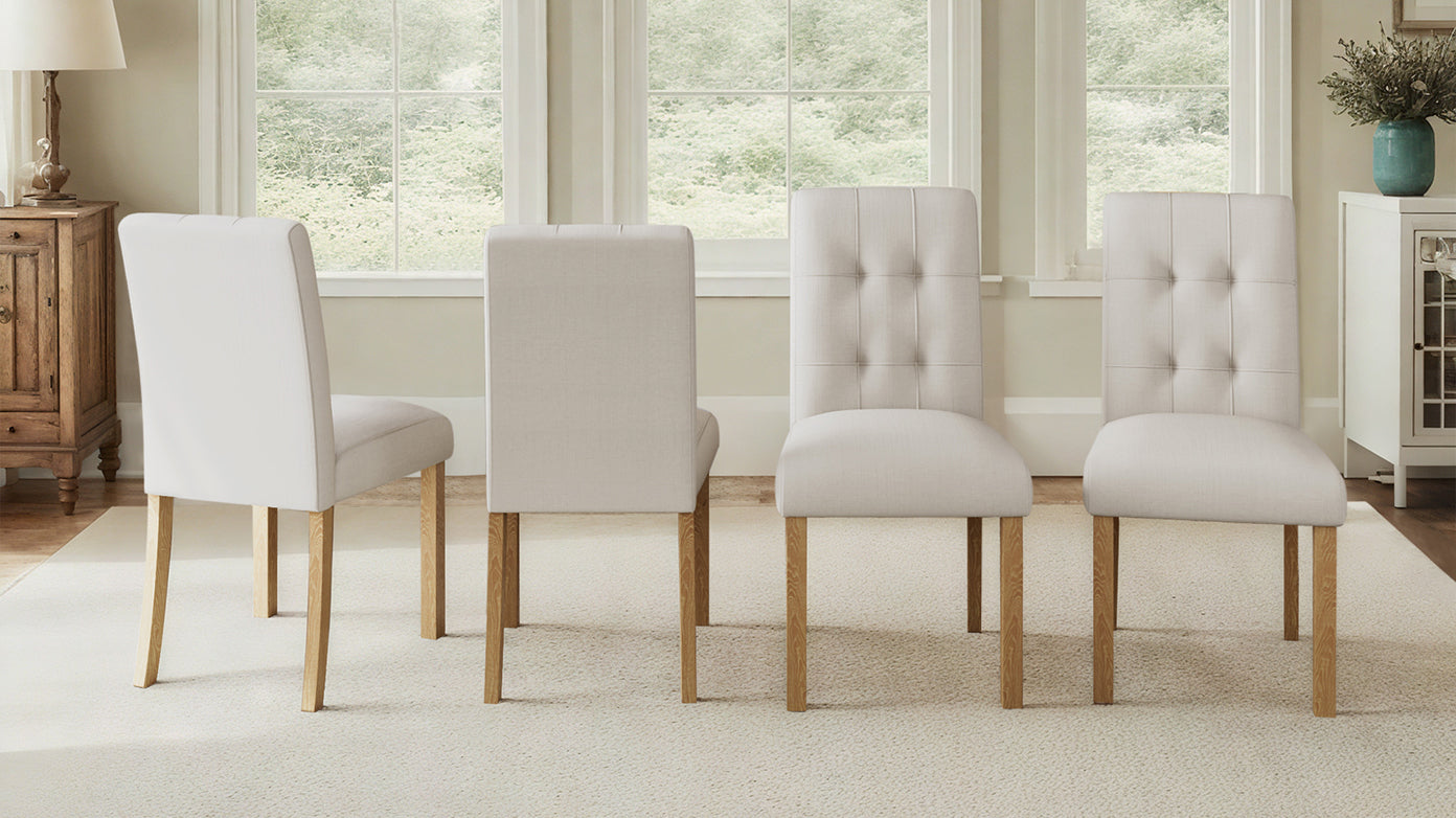 Franklin Tufted Upholstered Dining Chairs, Set of 4