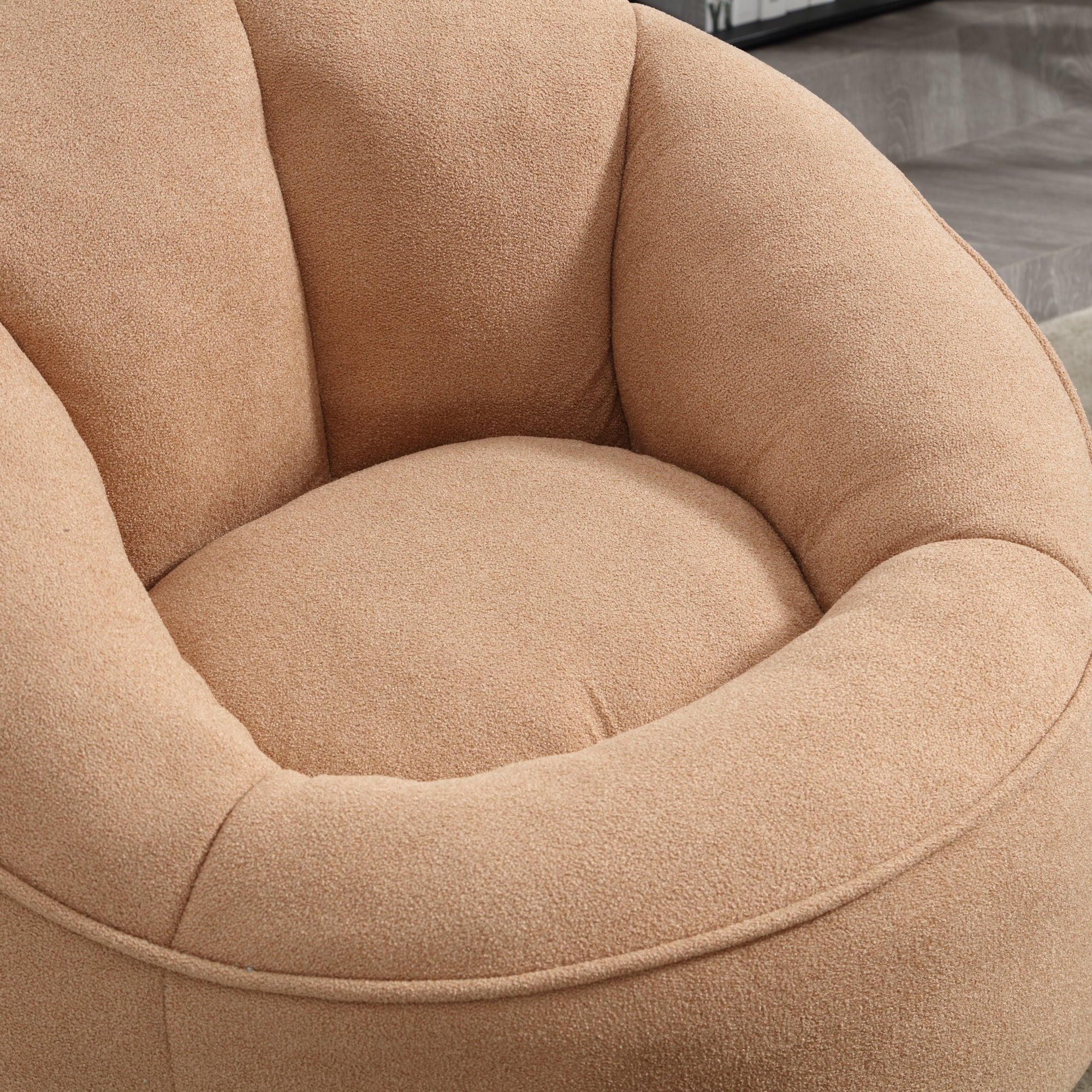 Bean Bag Sofa Chair with High-Pressure Foam and Footrest