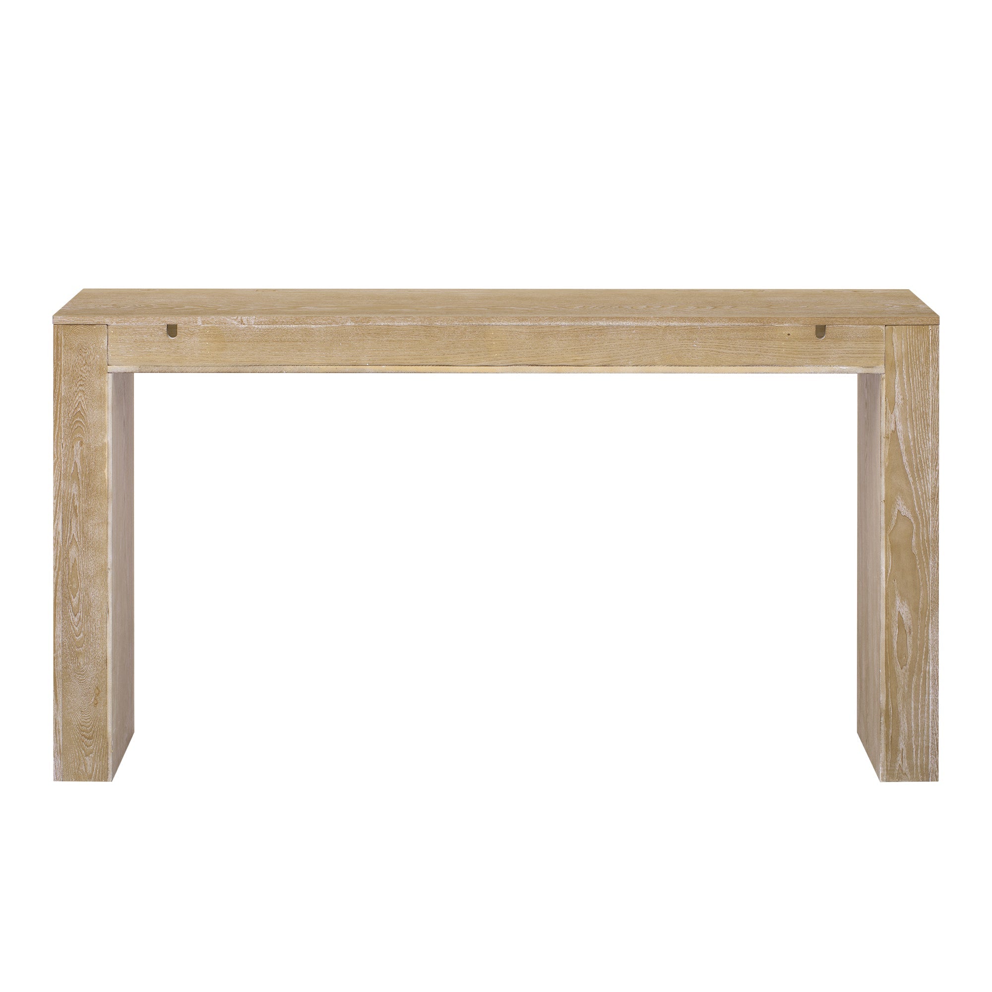 Modern Farmhouse Waterfall Console Table with 2 Concealed Drawers