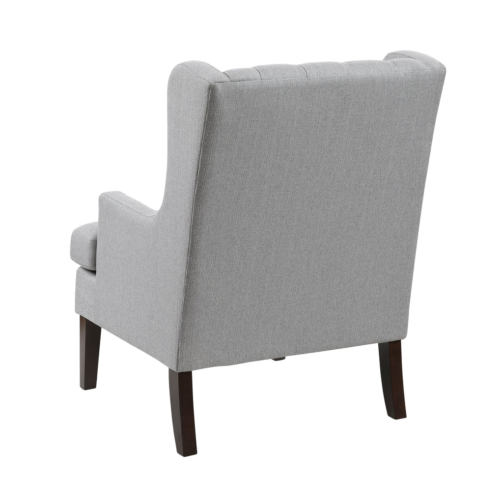 Button-Tufted Upholstered High Back Accent Chair
