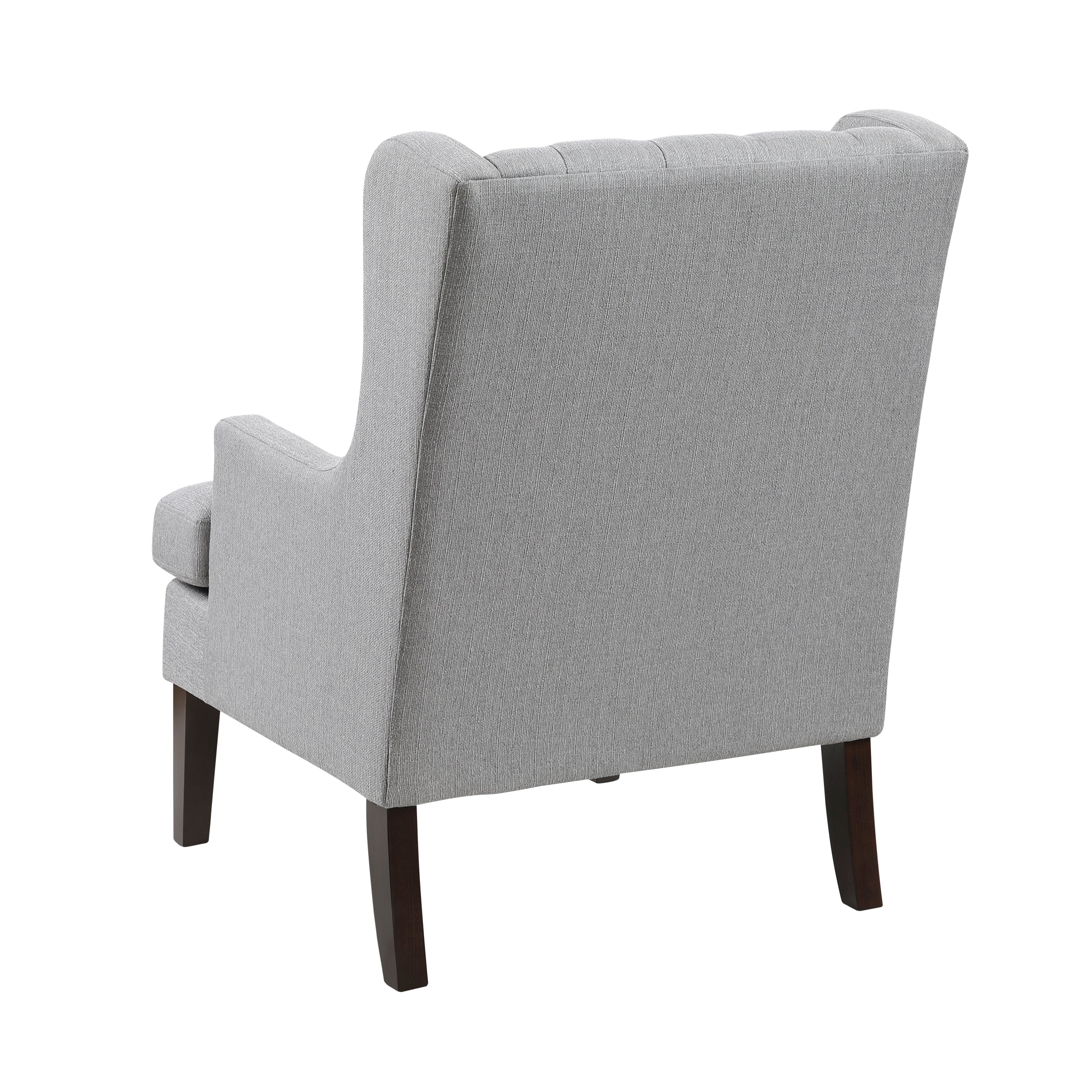 Button-Tufted Upholstered High Back Accent Chair