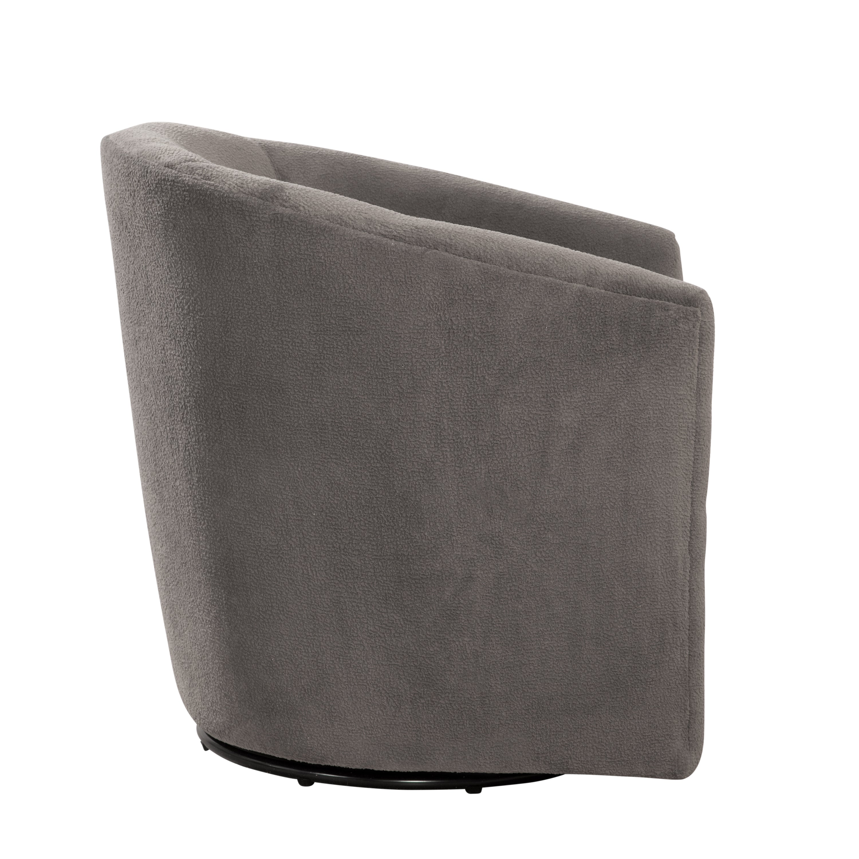 Oaklynn Barrel Style Swivel Accent Chair with Performance Fabric