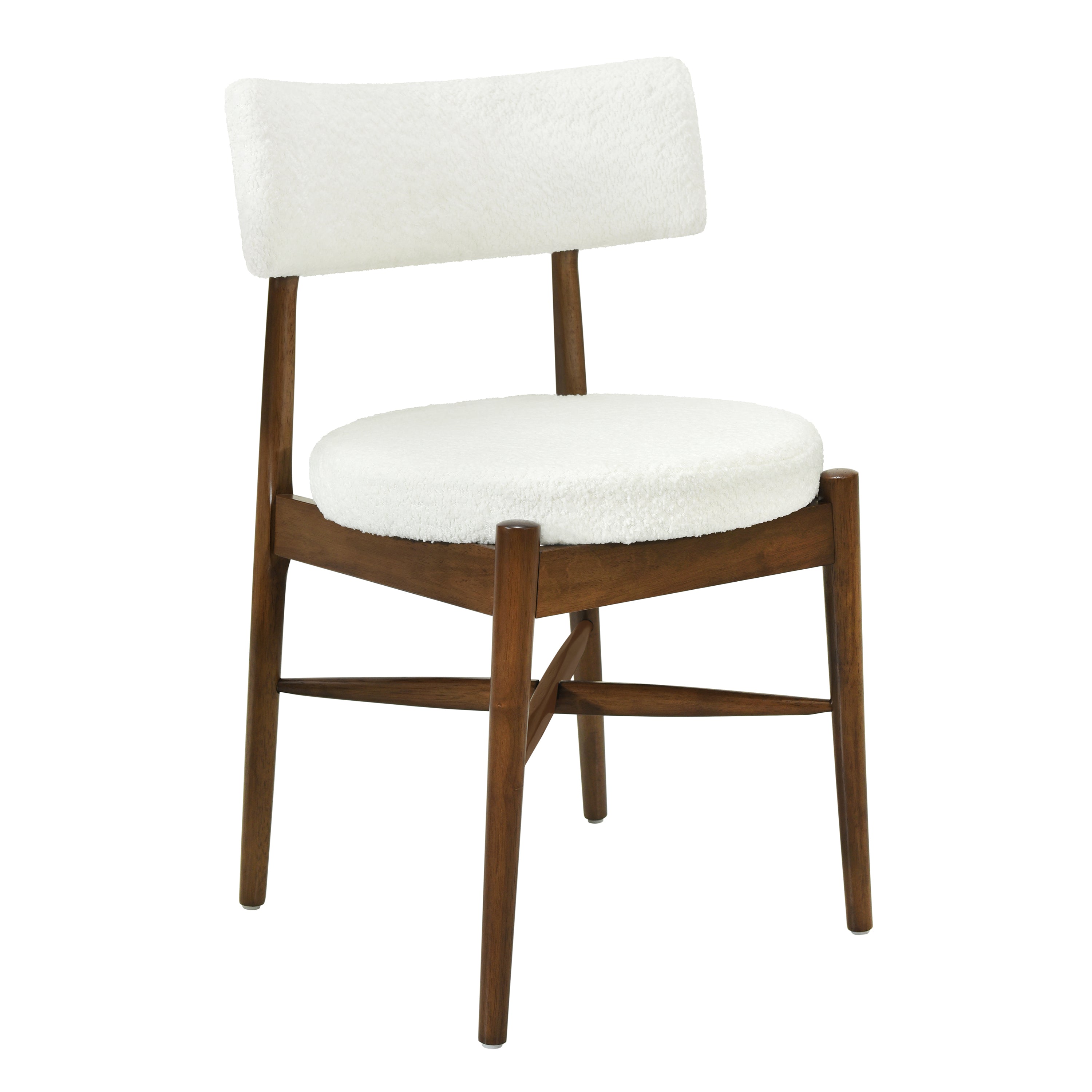 Harveston Mid Century Modern Boucle Upholstered Dining Chairs, Set of 2