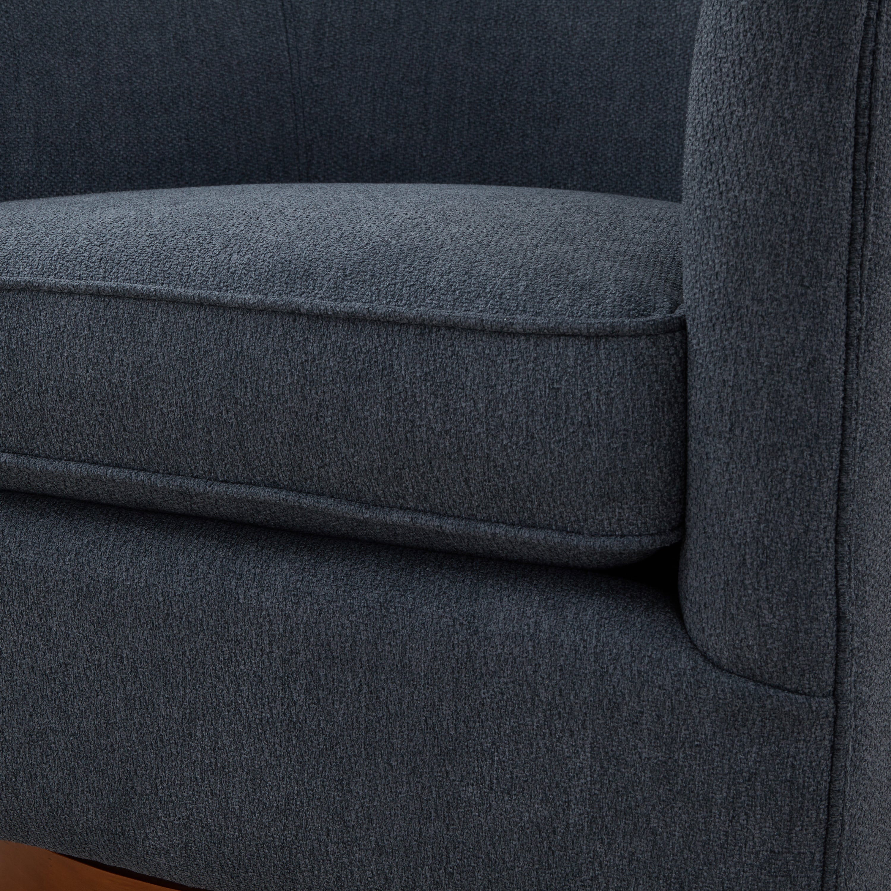 Miramar Wood Base Swivel Club Accent Chair