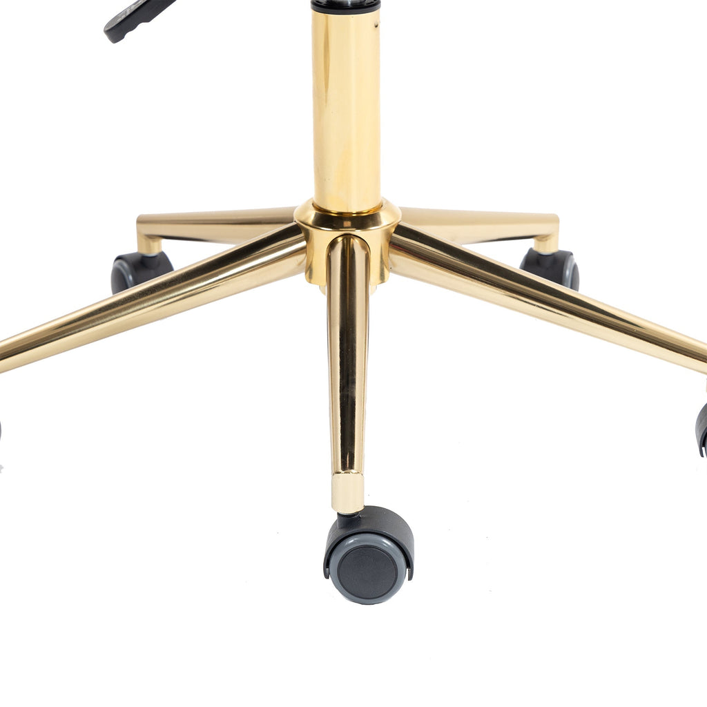 Modern Velvet Home Office Desk Chair with Adjustable Height and Swivel Wheels