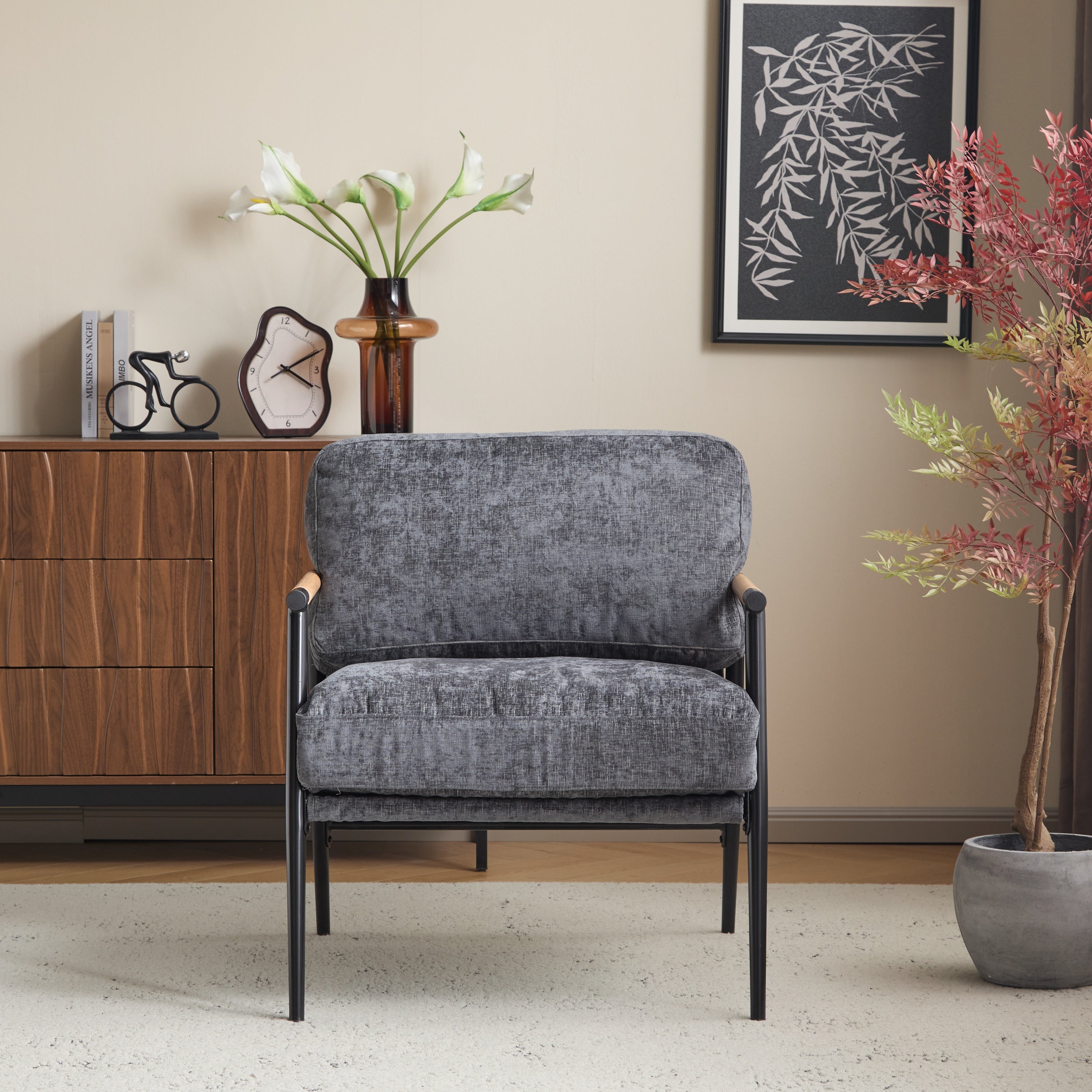 Portwyn Modern Accent Chair with Plush Cushions